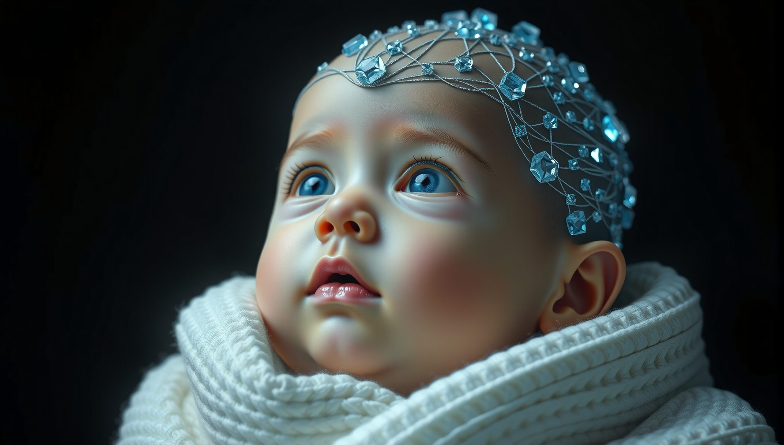 Baby Adorned with Crystal Headband