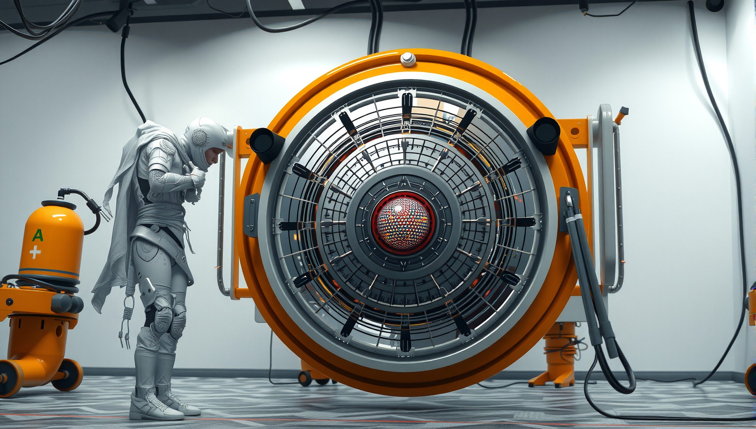 Future Scientist with Advanced Technology