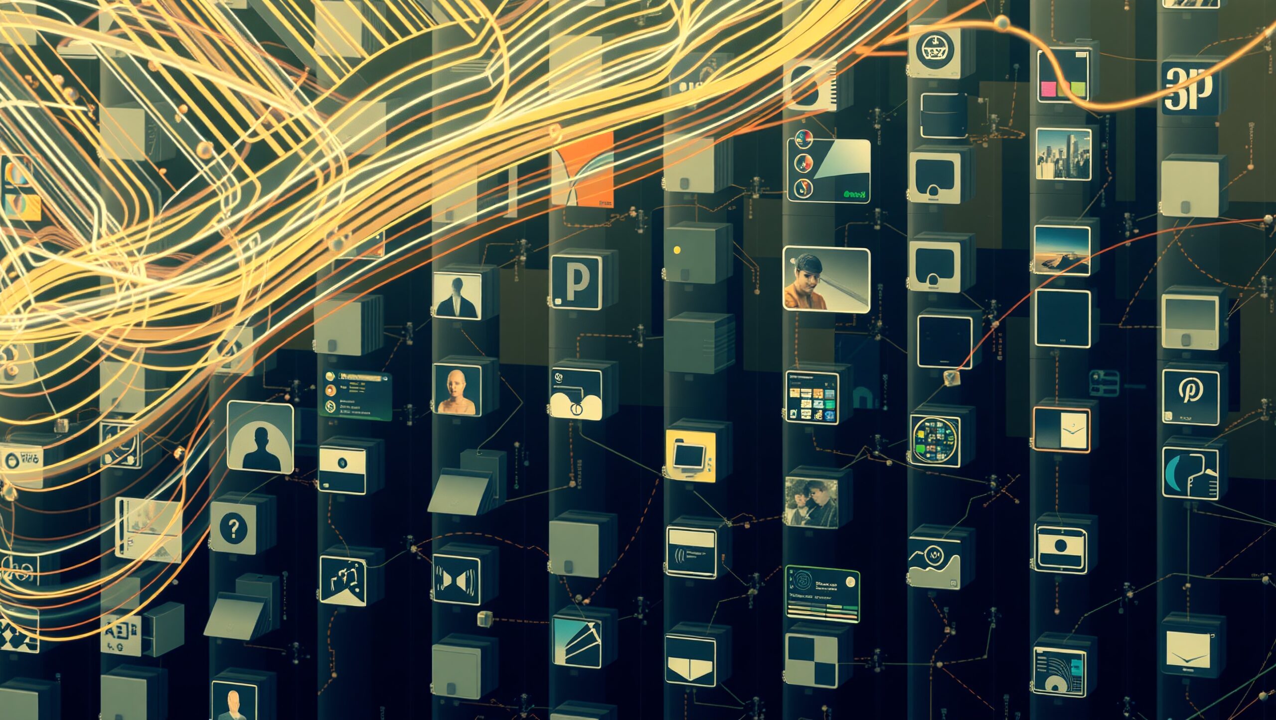 Futuristic Digital Data Network