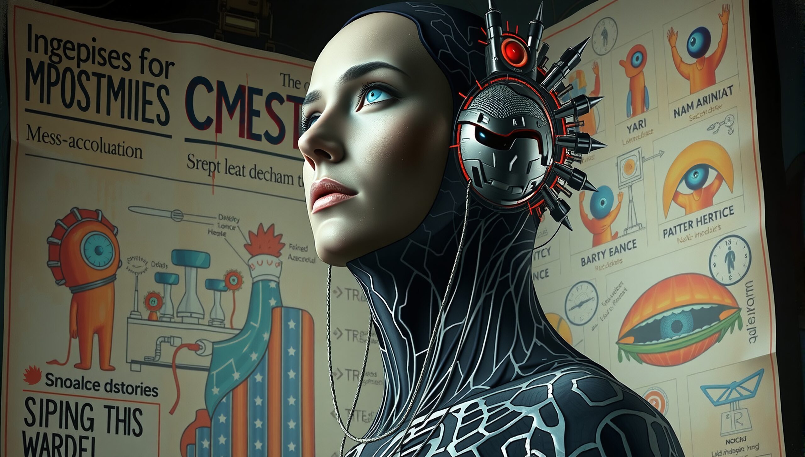 Futuristic Human and Surreal Poster