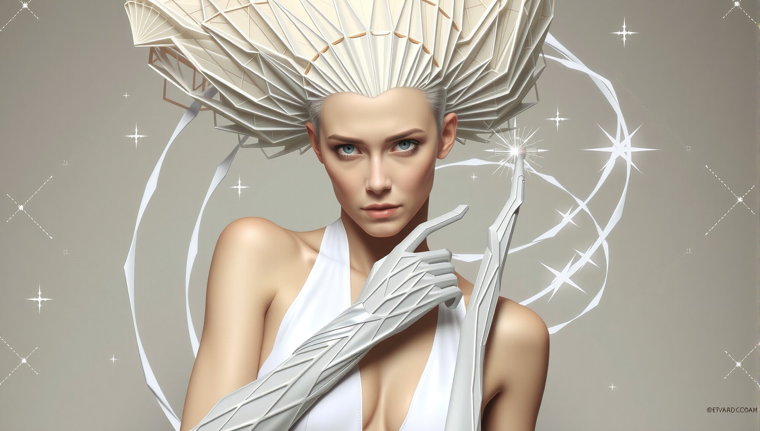Futuristic Fashion Celestial Art