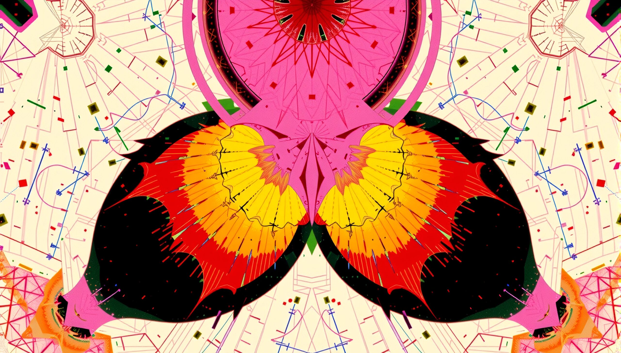 Symmetrical Geometric Abstract Artwork