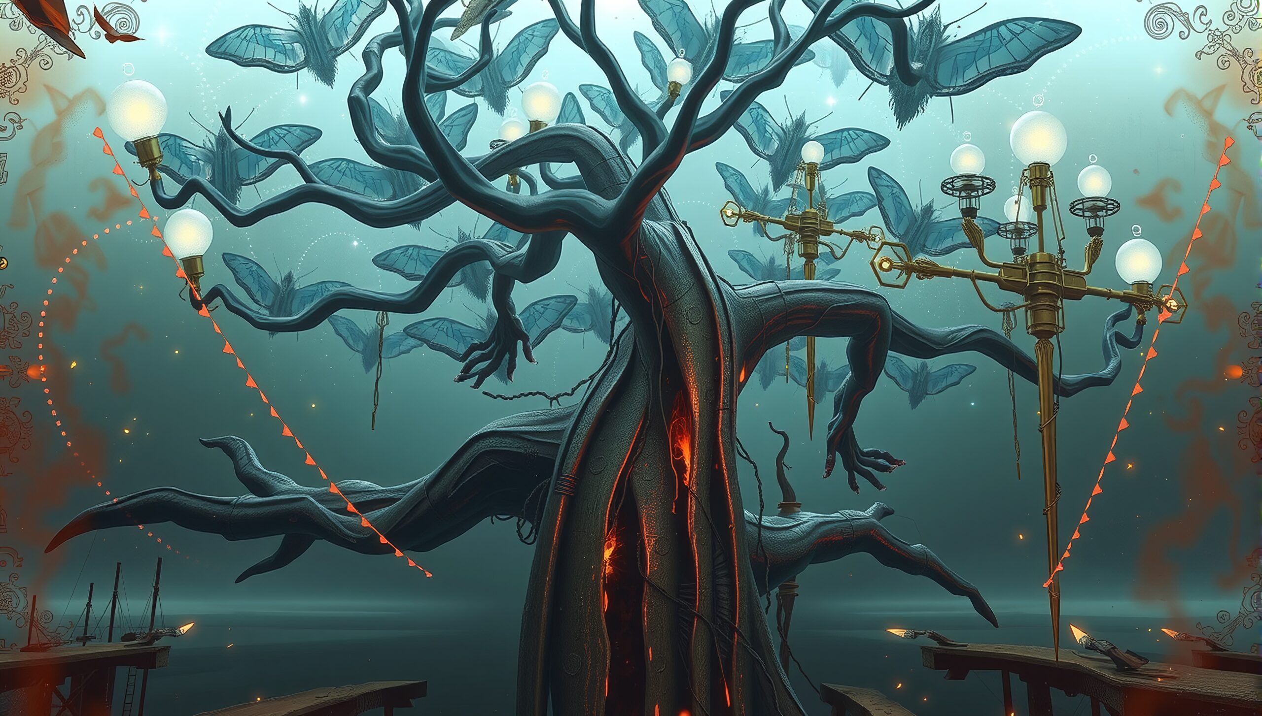 Enchanted Tree and Mysterious Moths