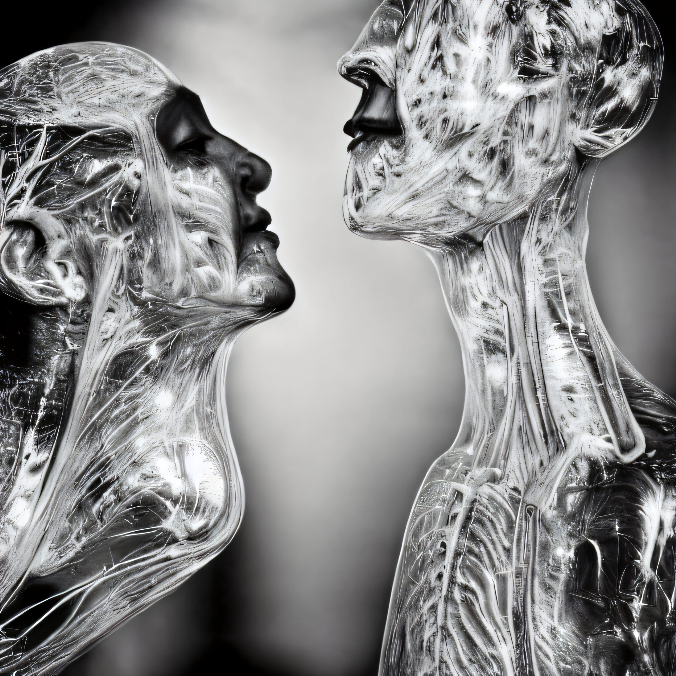 Translucent Abstract Human Figures
