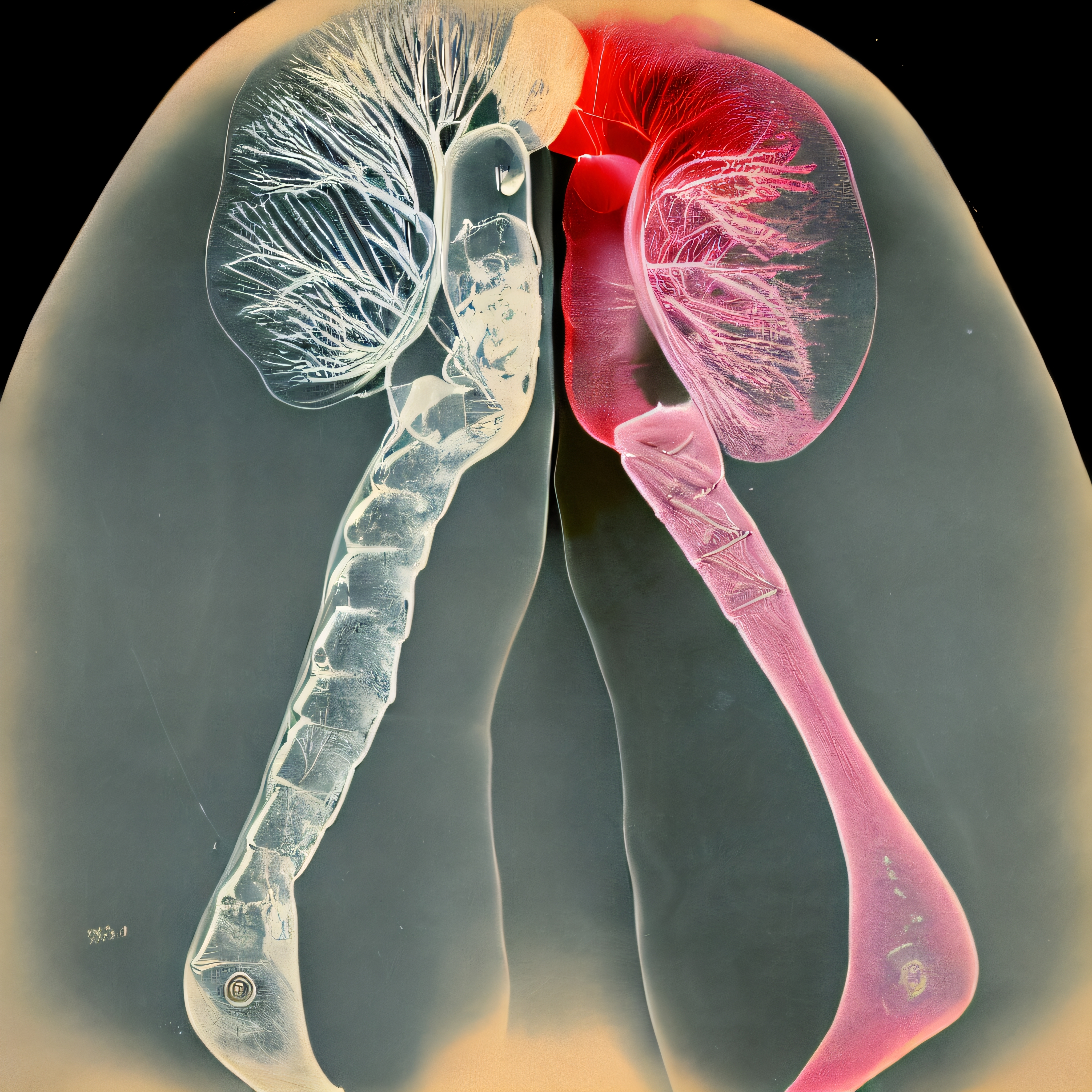 Lungs and Spine Artistic Fusion