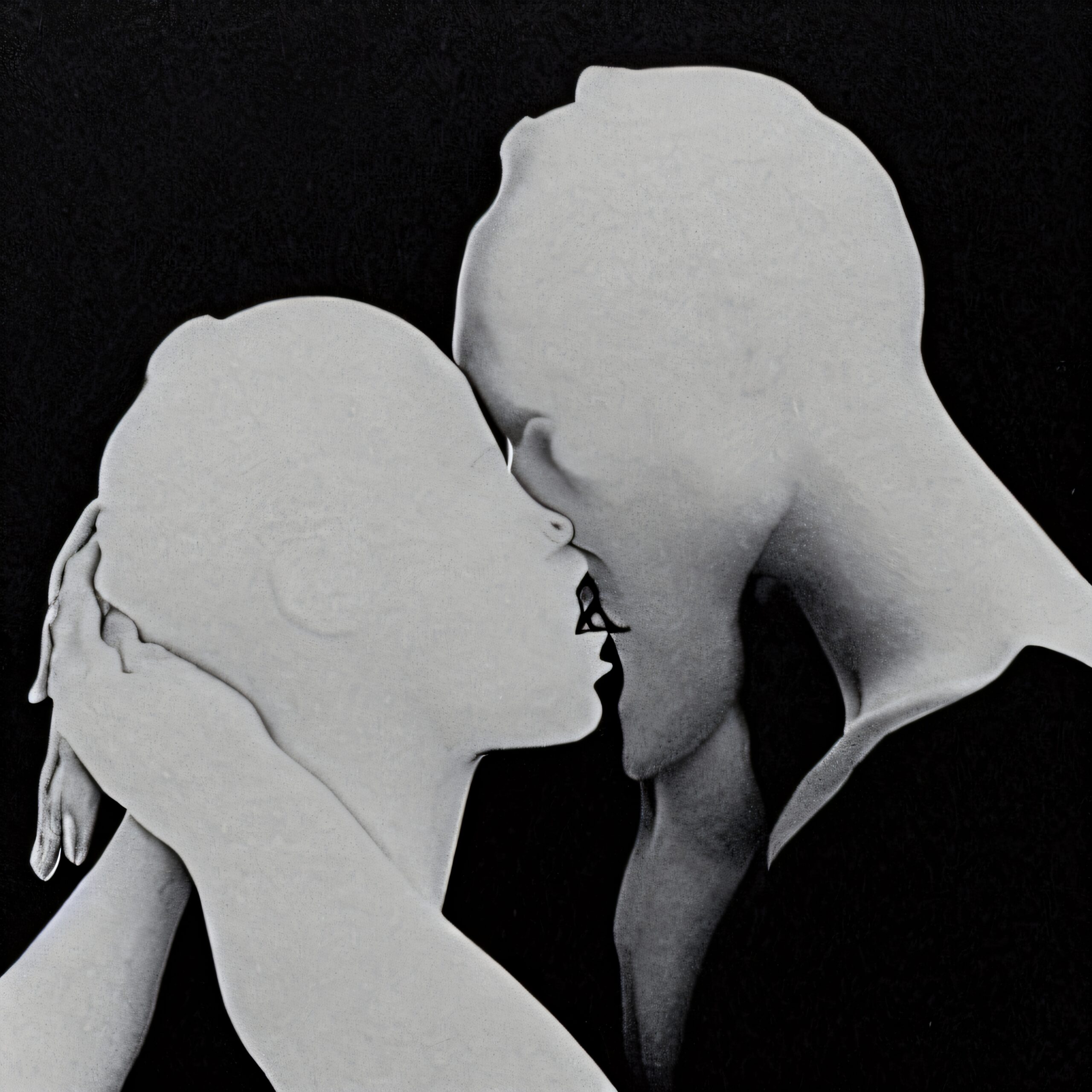 Intimate Embrace in Monochrome