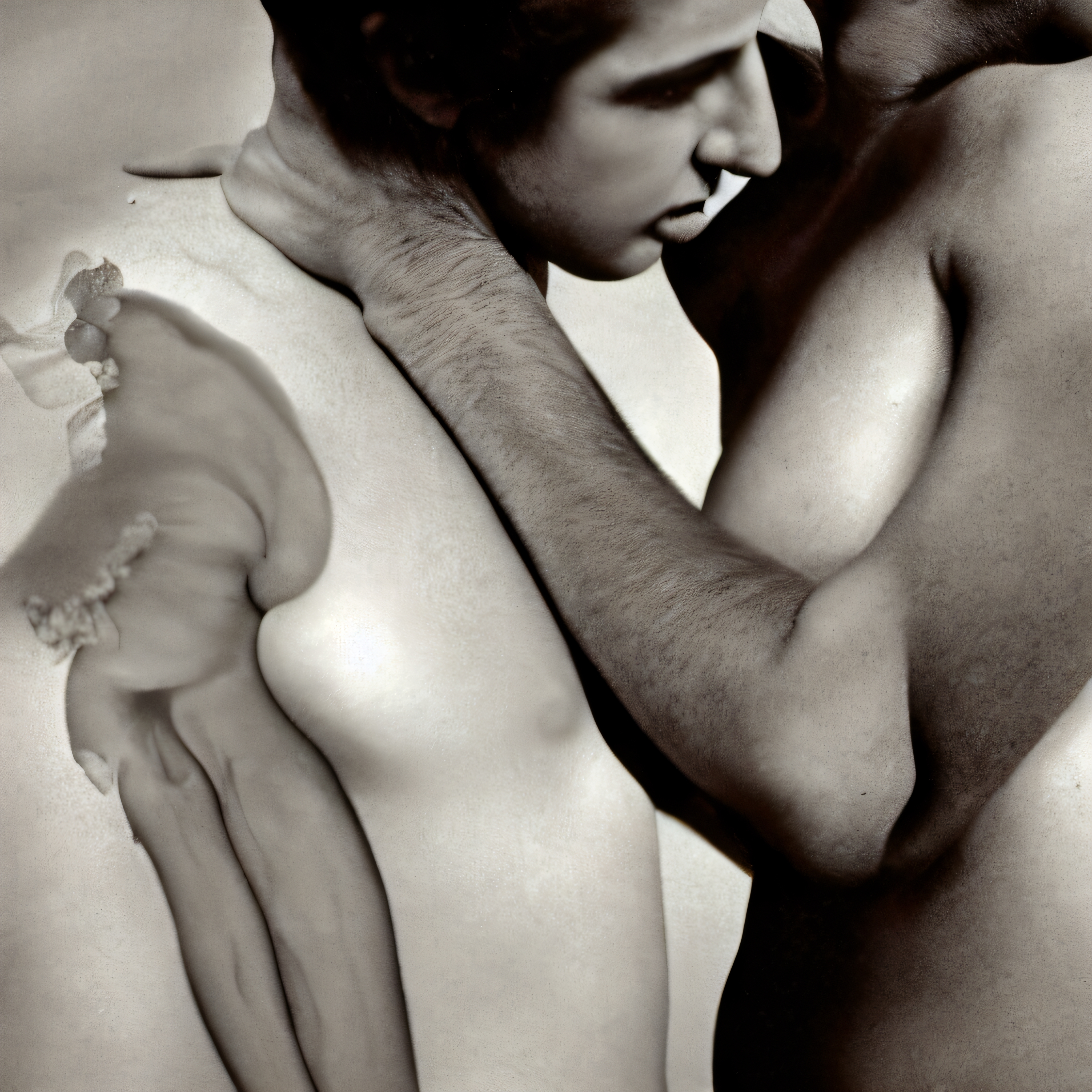 Timeless Black and White Embrace
