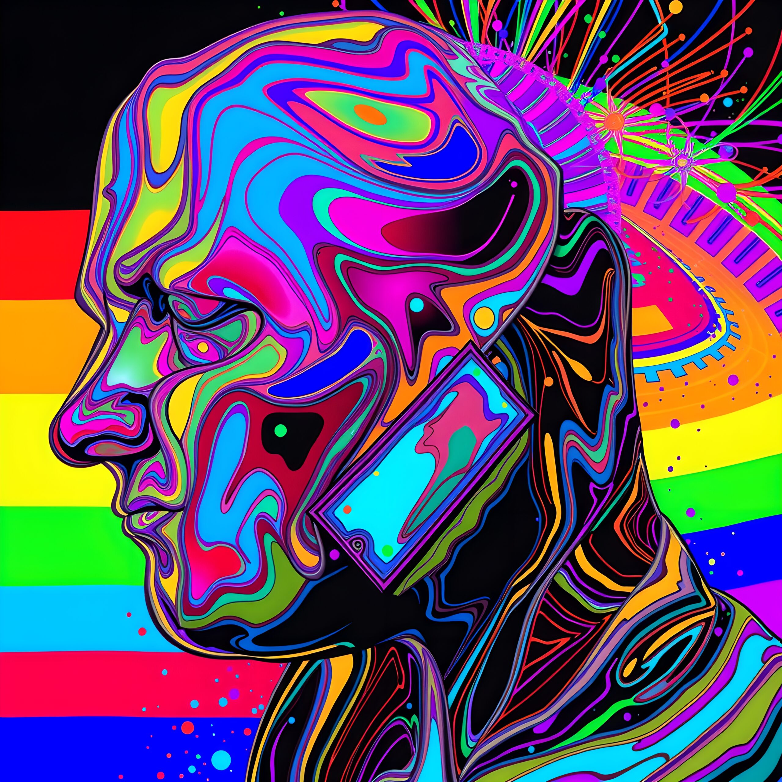 Psychedelic Technicolor Human Artistry