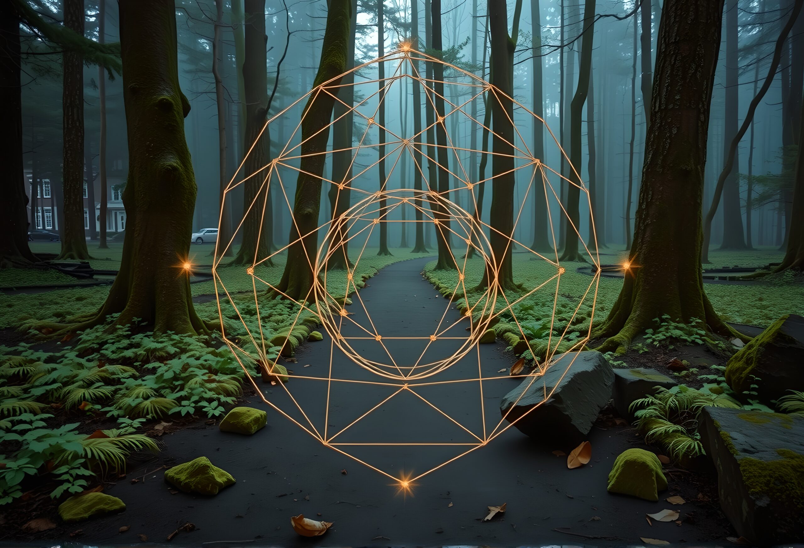 Enchanted Forest Geometric Glow
