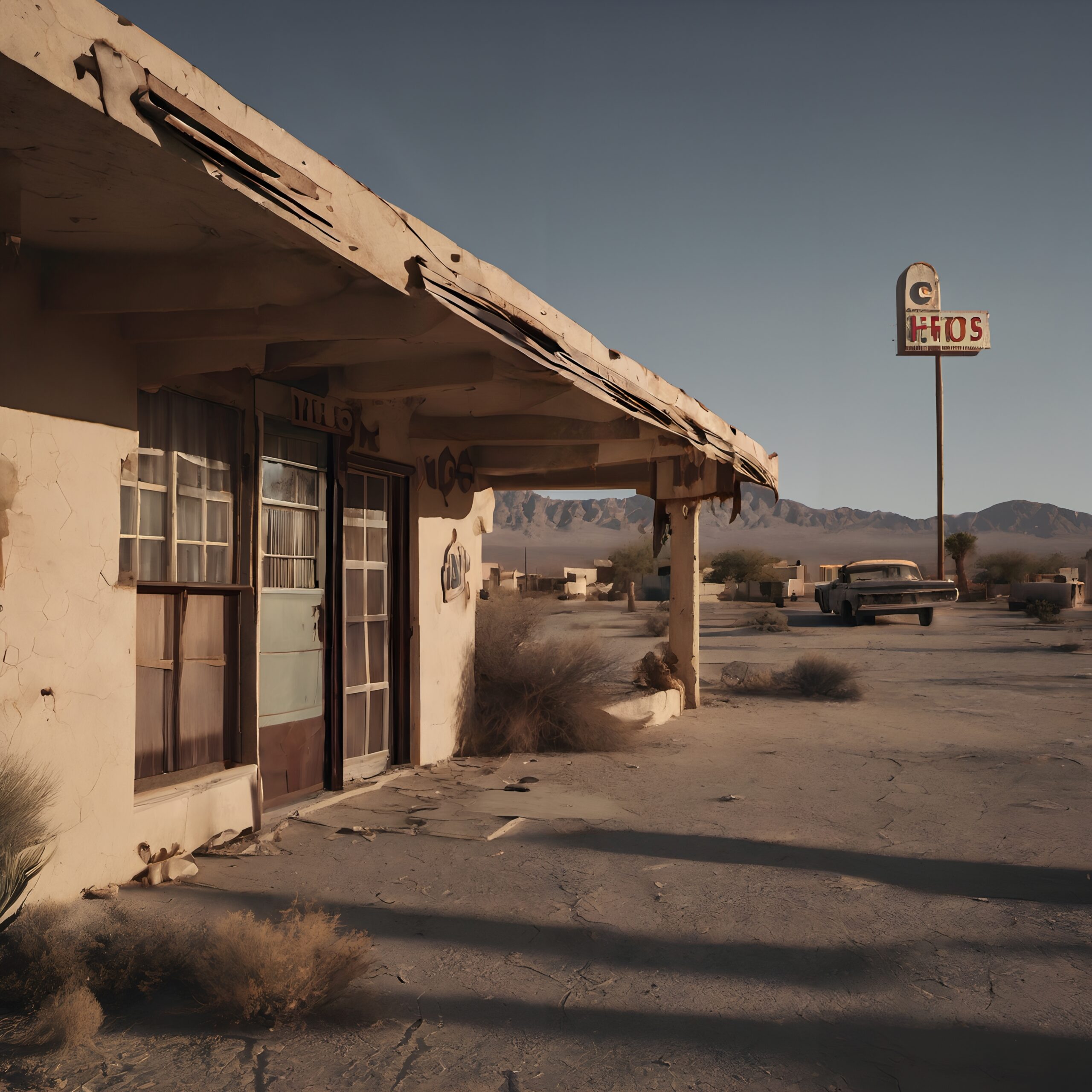 Forgotten Desert Roadside Relic