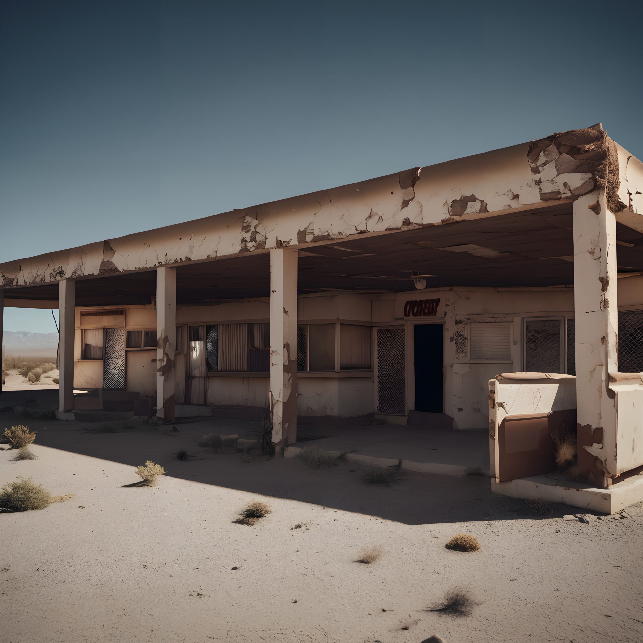 Desolate Abandoned Desert Building