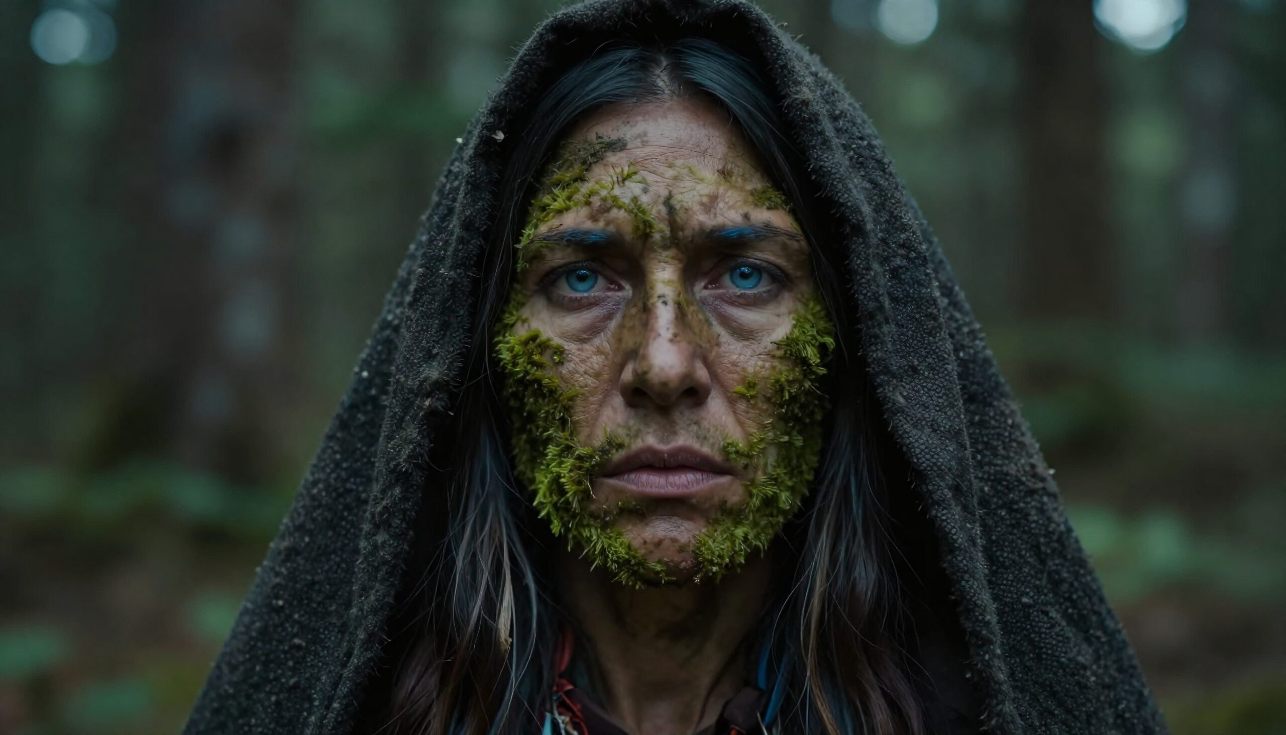 Forest Mysticism Woman and Moss