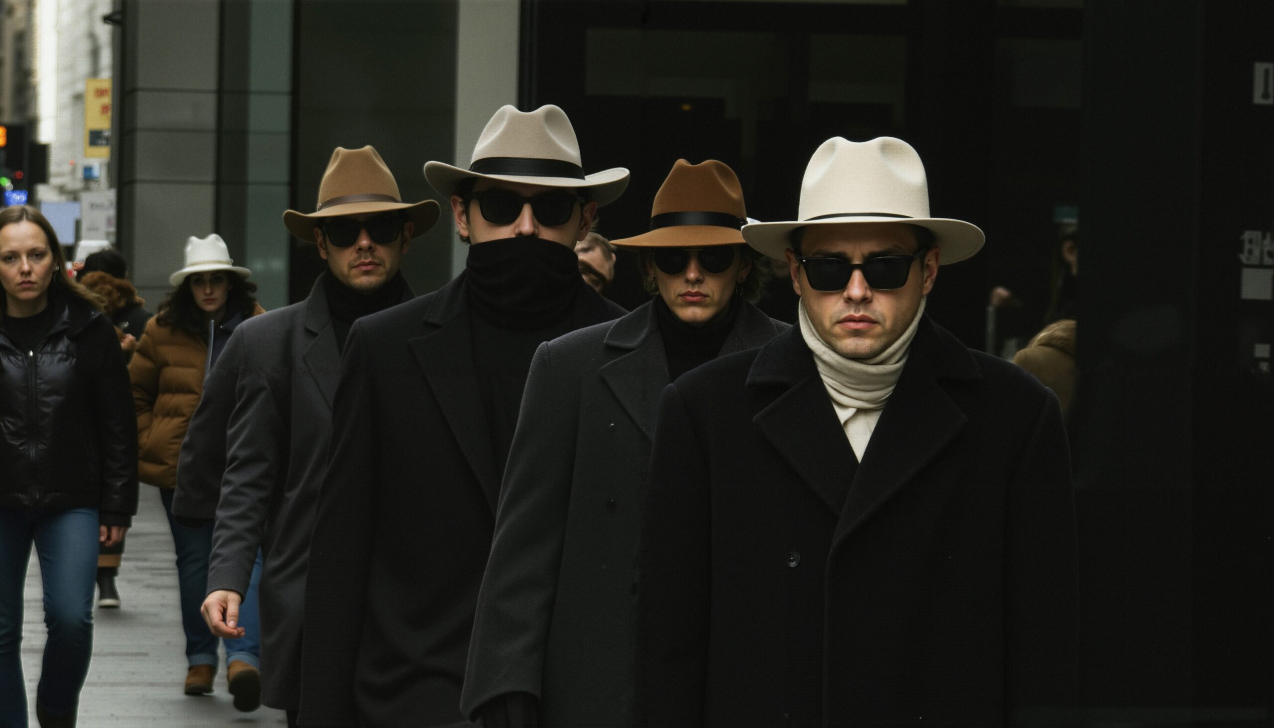Mysterious Men in Stylish Hats