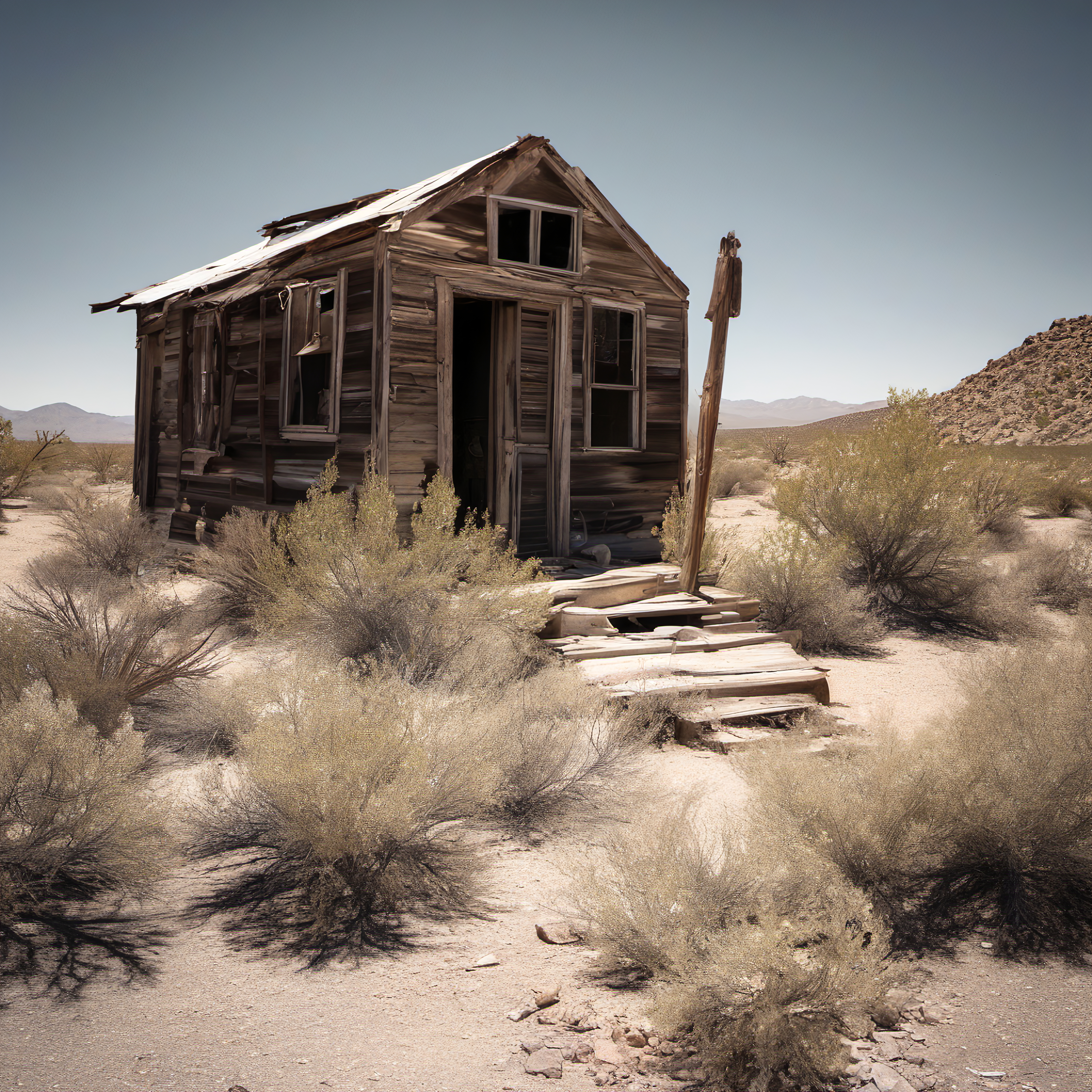 Abandoned Cabin in the Desert