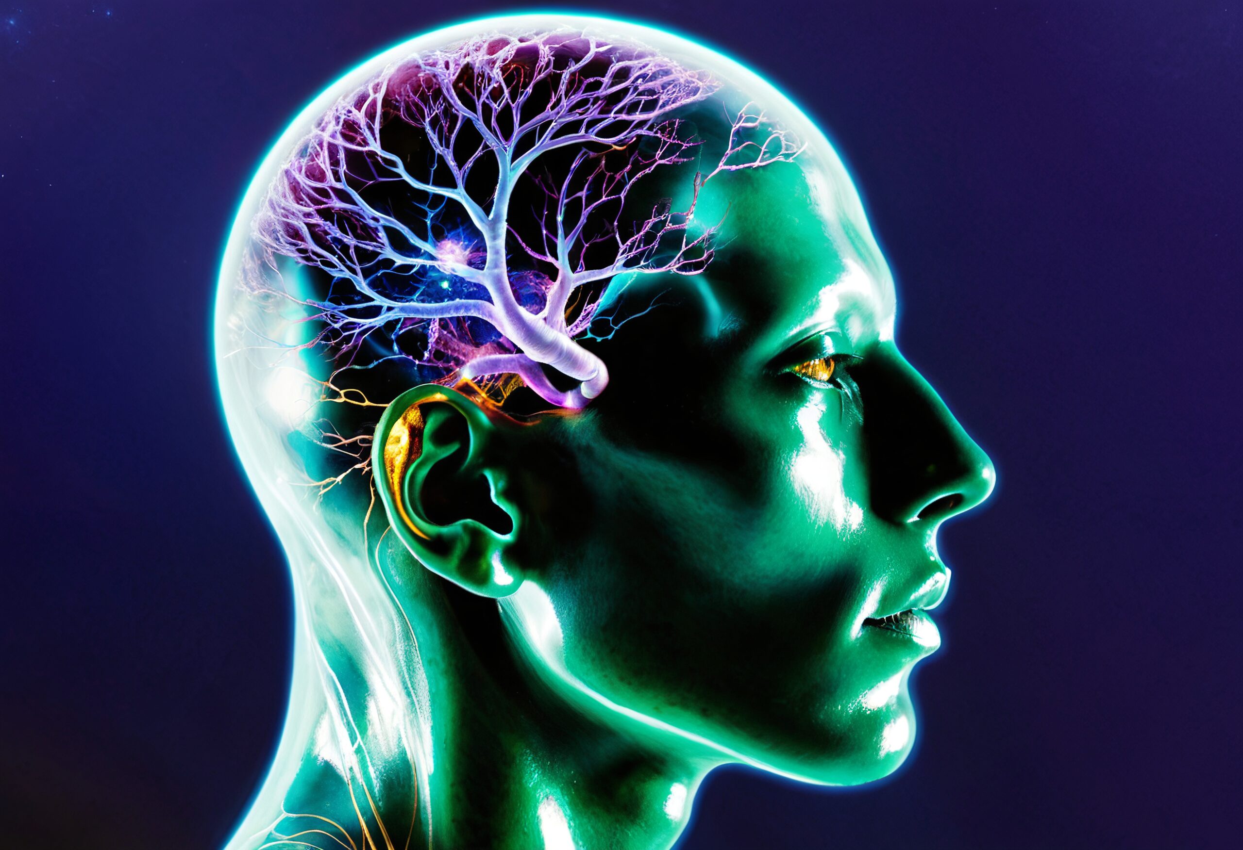 Futuristic Human Brain Visualization