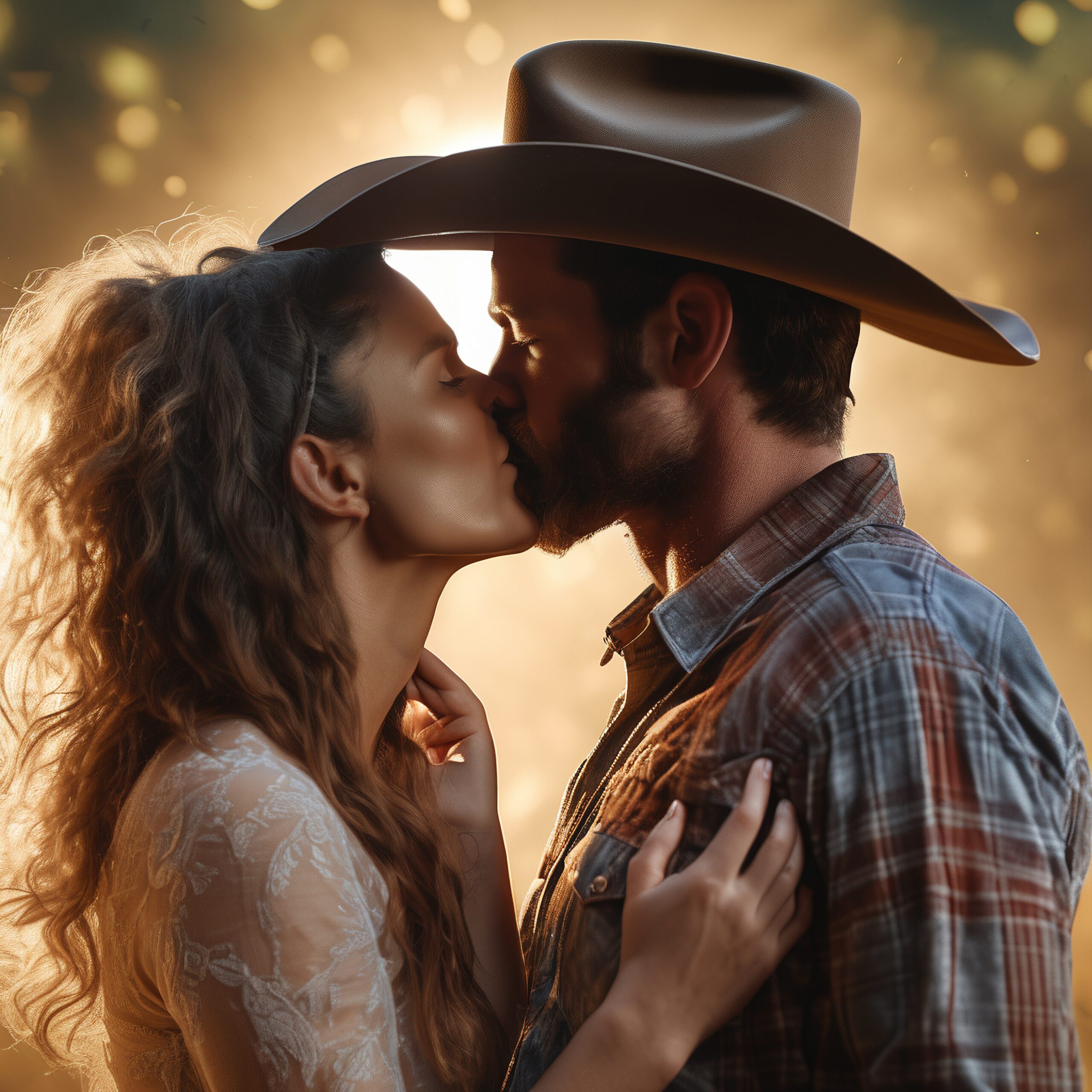 Romantic Twilight Country Kiss