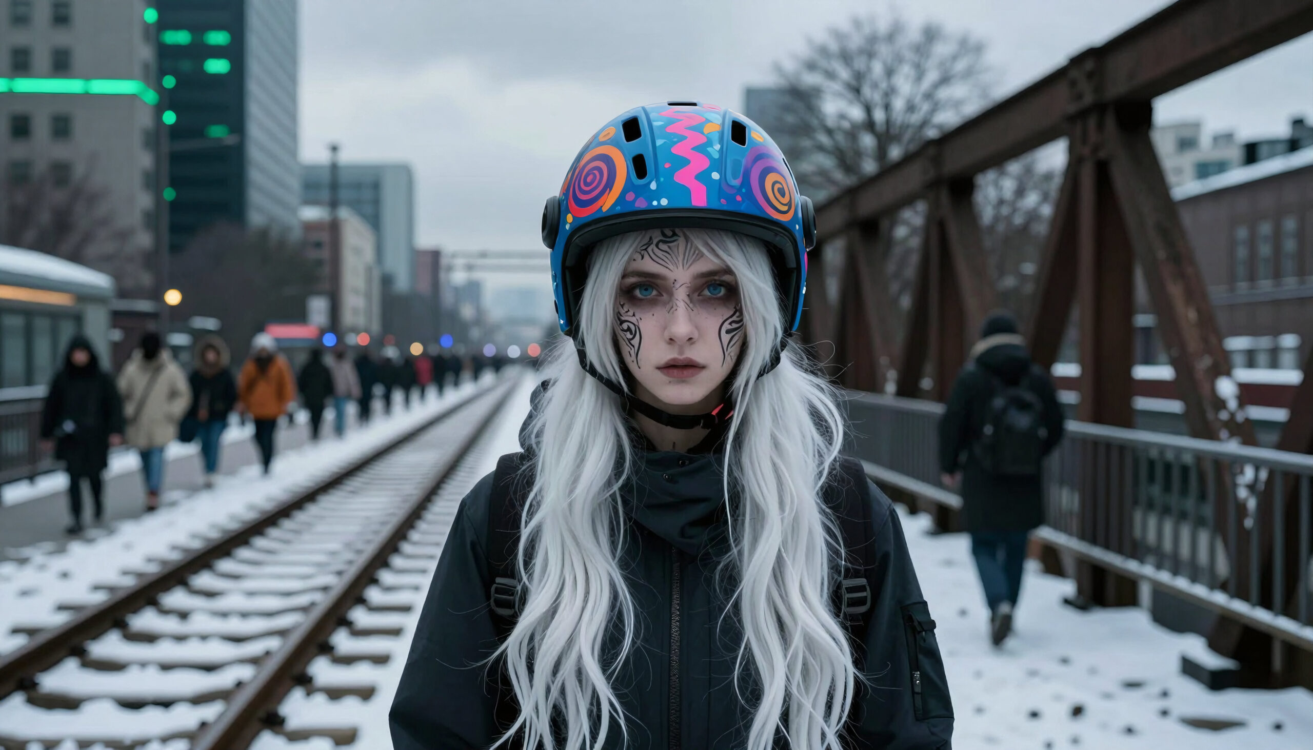 Winter Urban Psychedelic Portrait