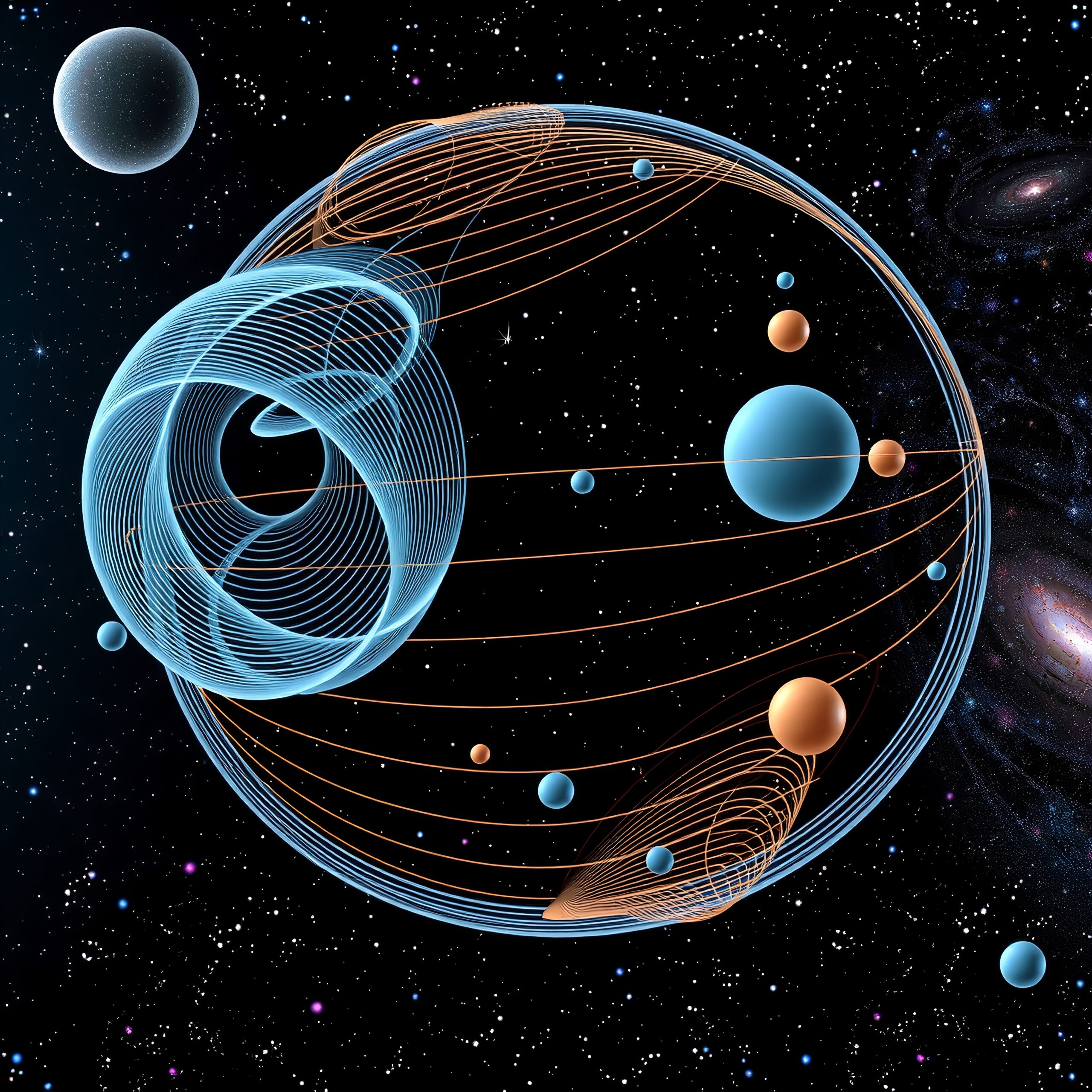 Celestial Lines and Cosmic Orbs