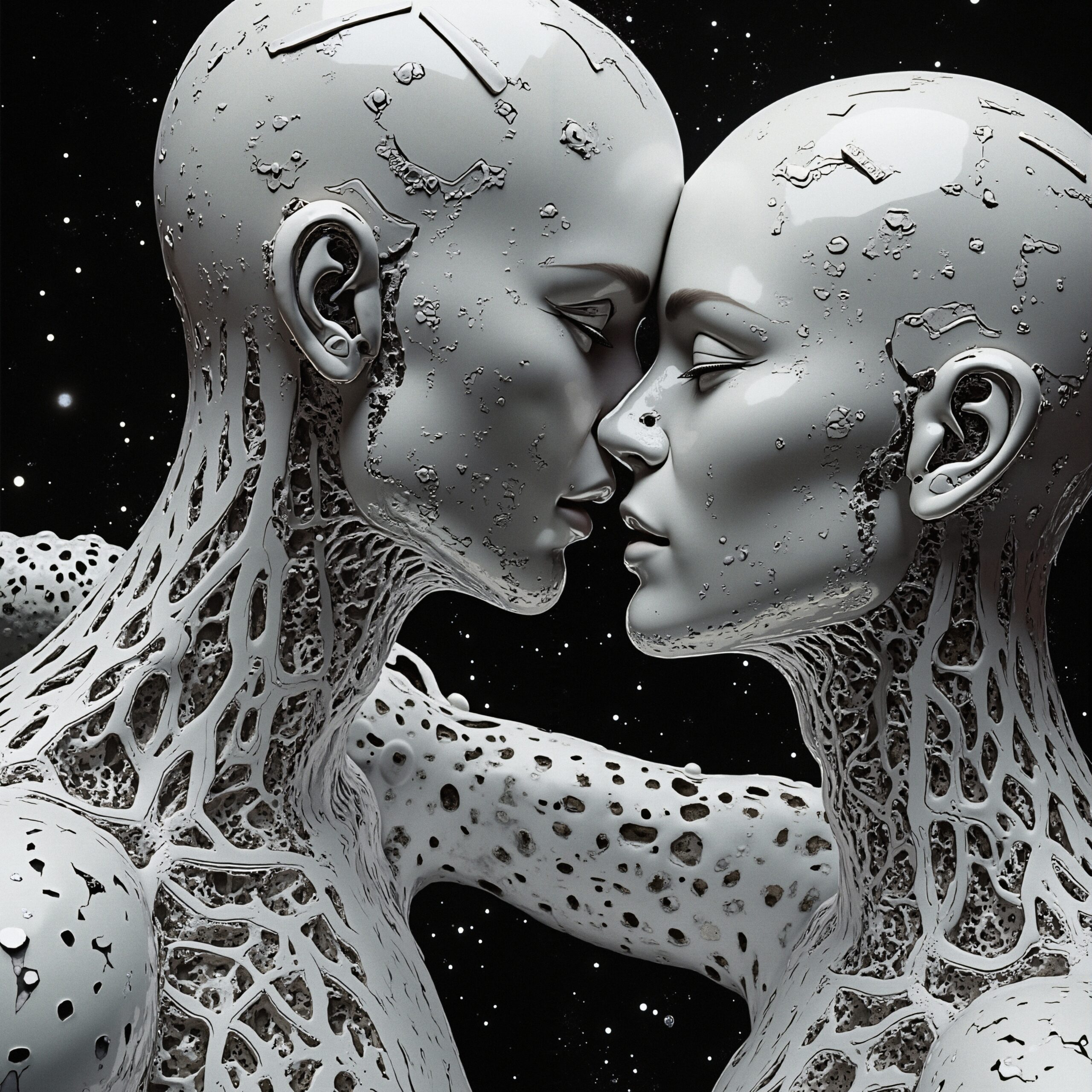 Futuristic Intimacy in Space Realm