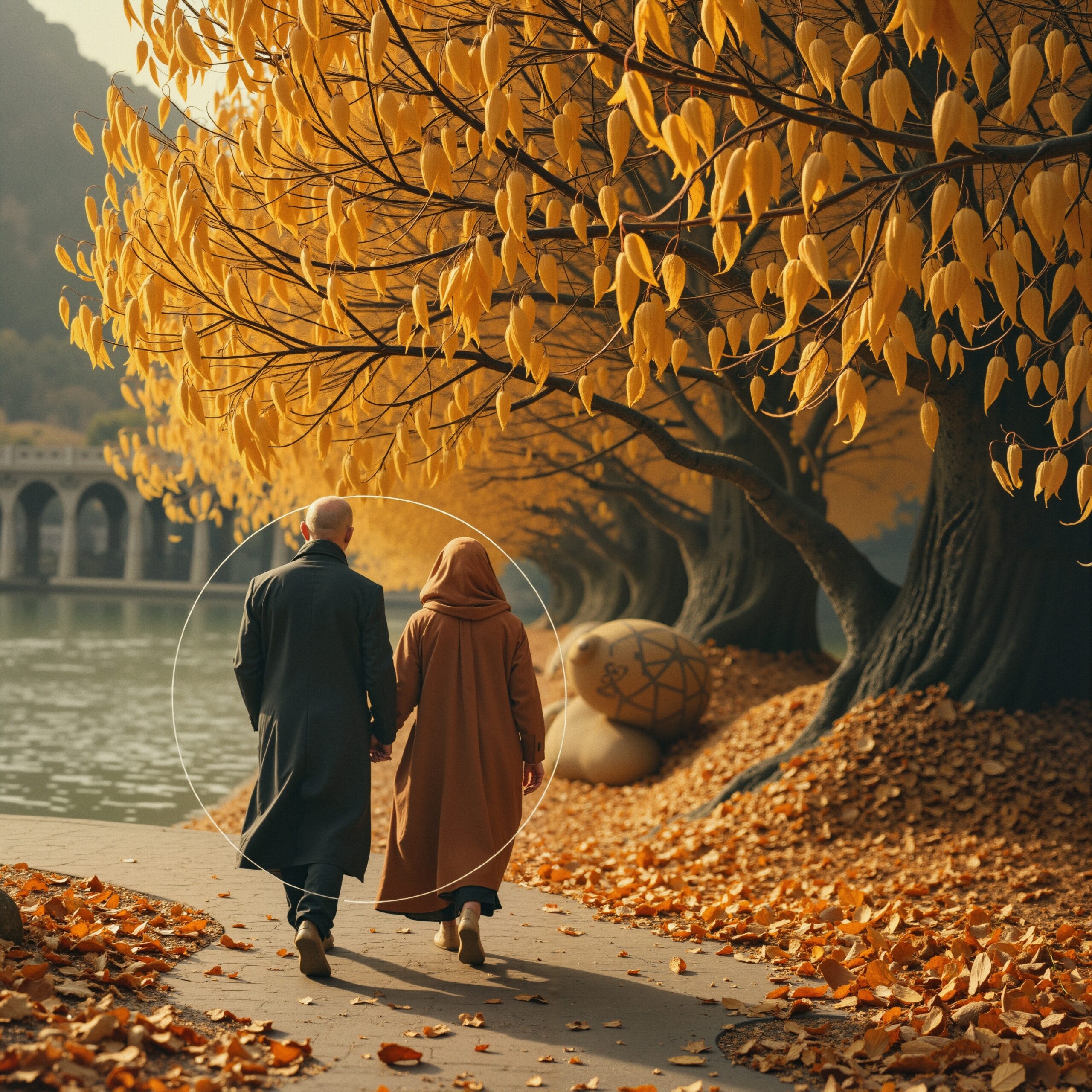 Golden Autumn Pathway Stroll