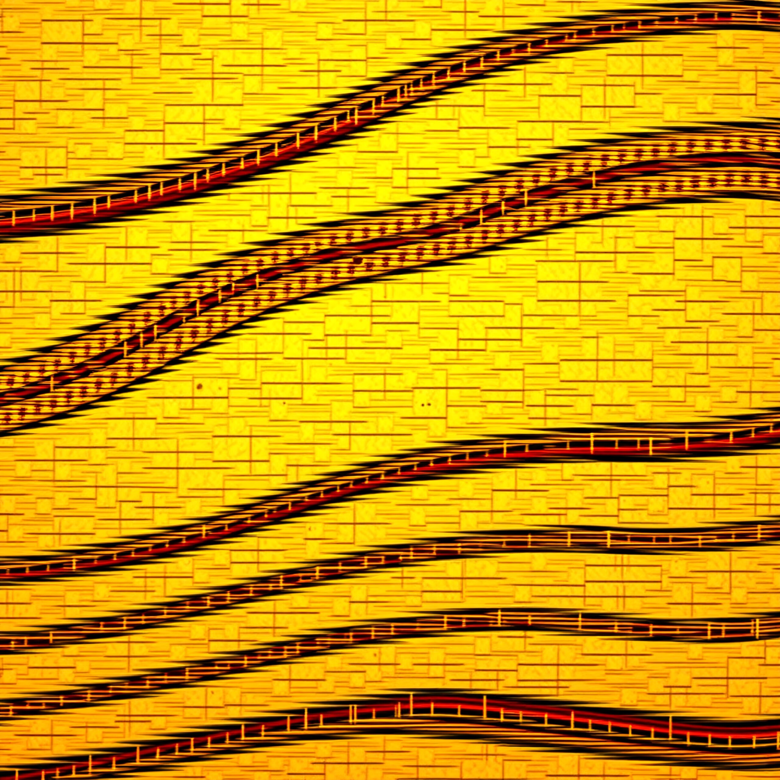 Geometric Waves in Vibrant Yellow