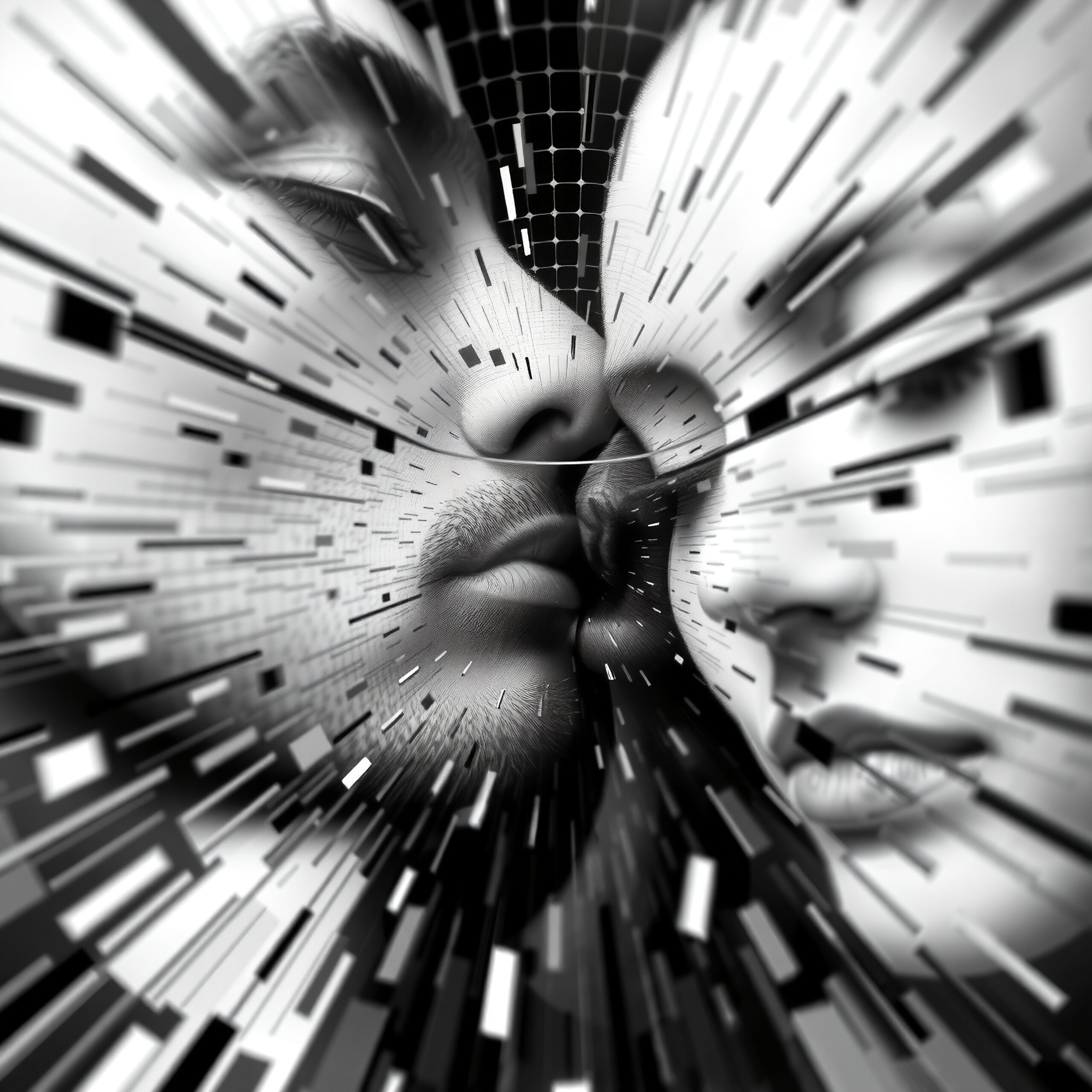 Futuristic Intimacy In Digital Abstraction