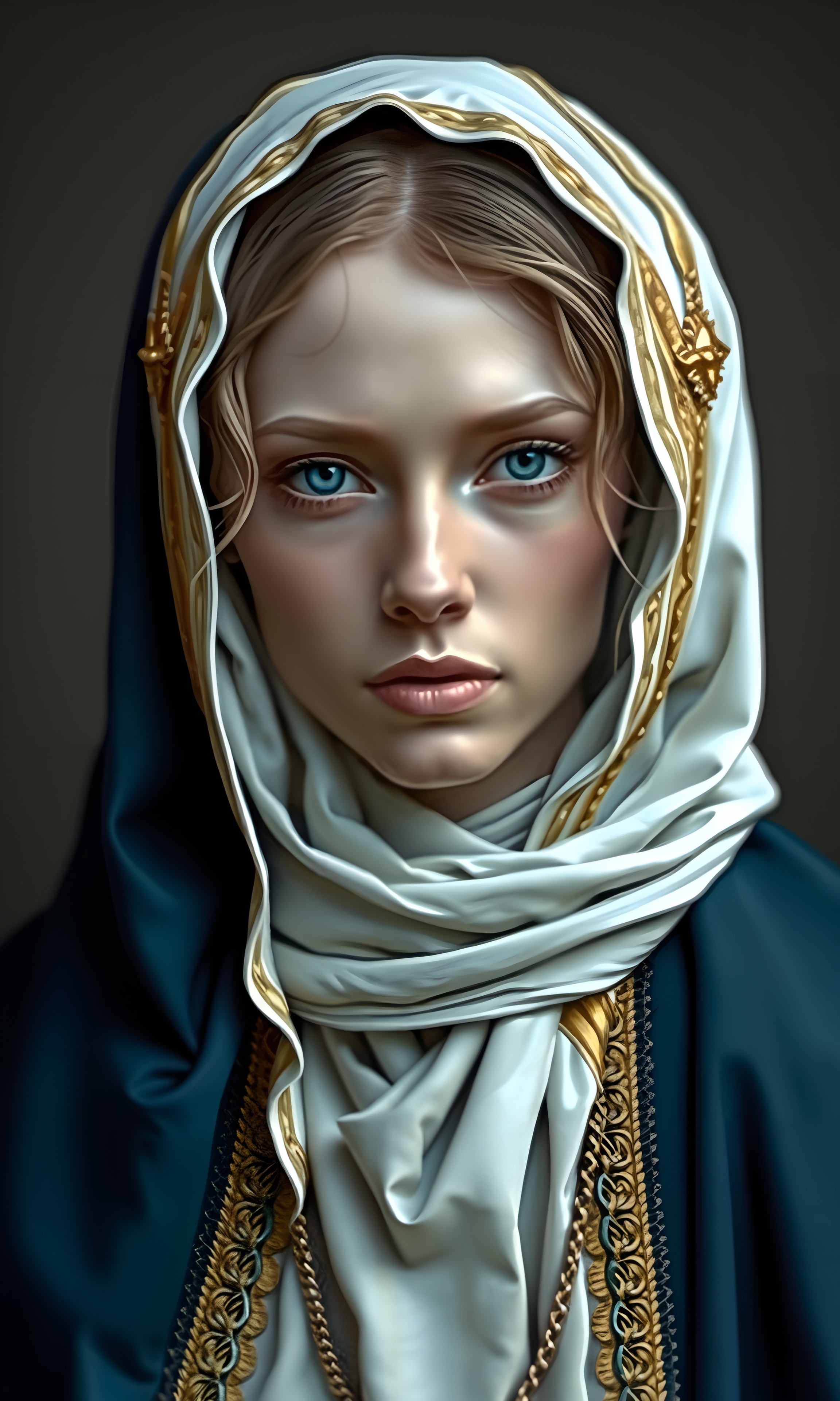 Mystical Woman in Regal Attire
