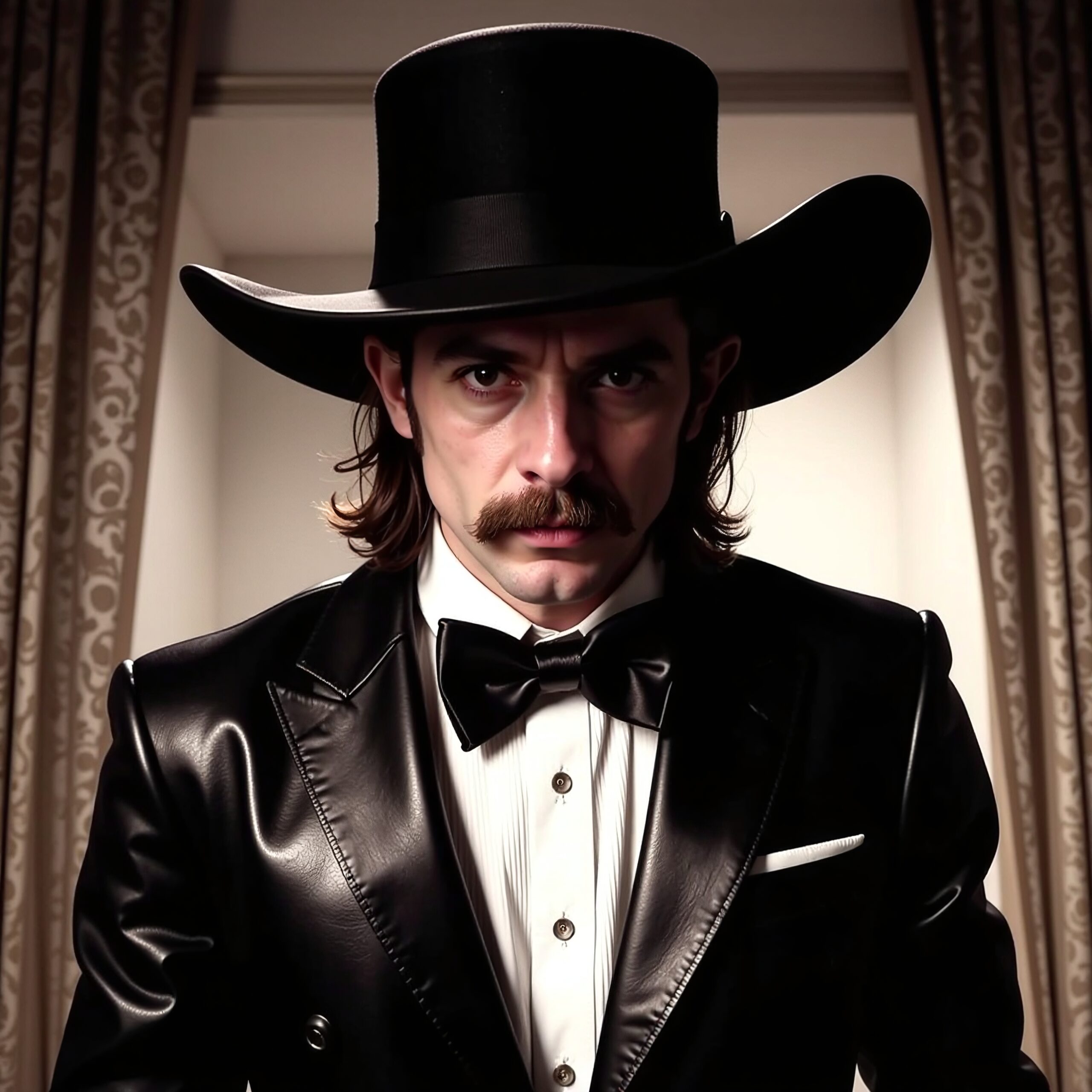 Formal Man with Black Hat