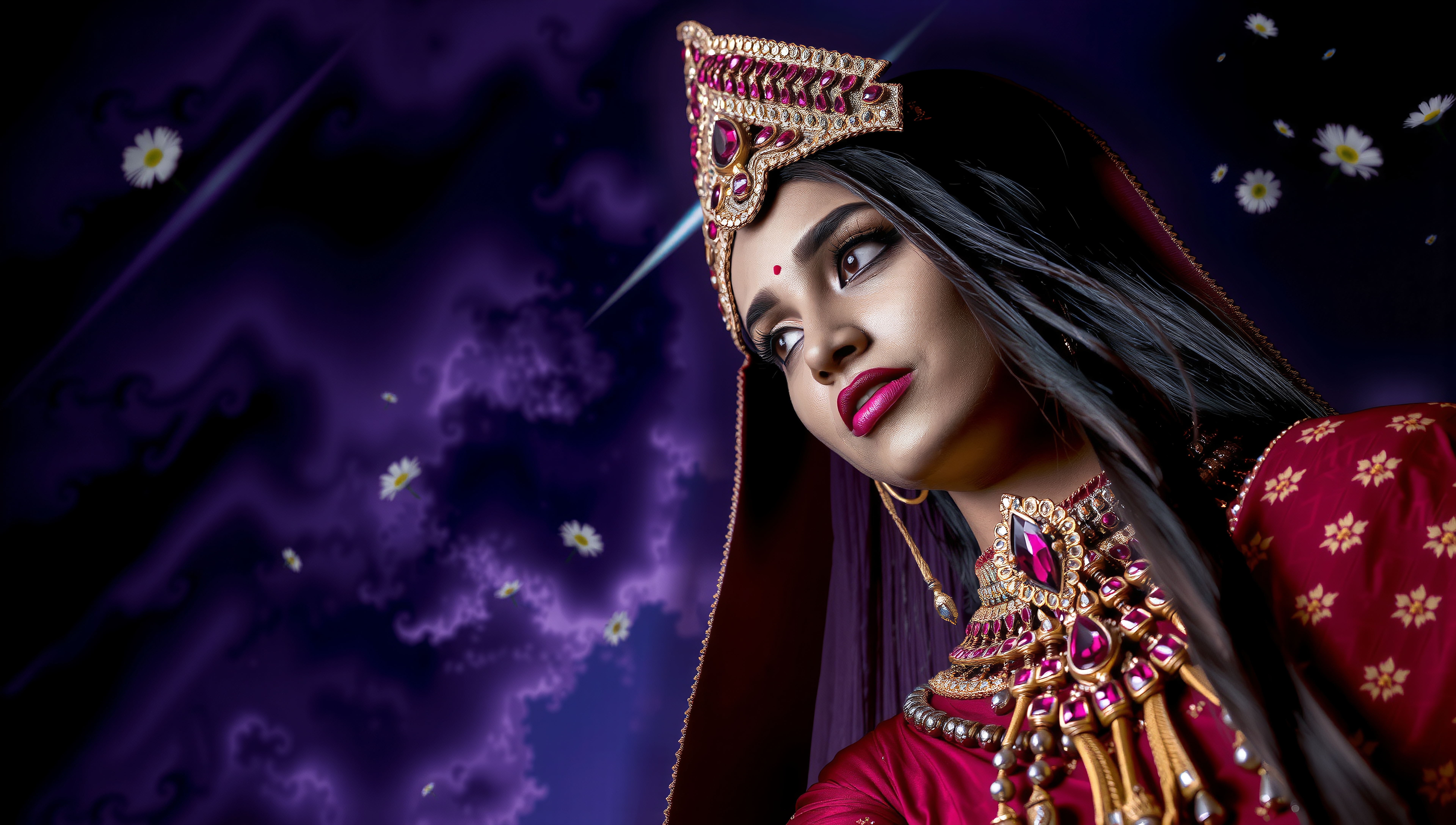 Traditional Indian Goddess Portrait