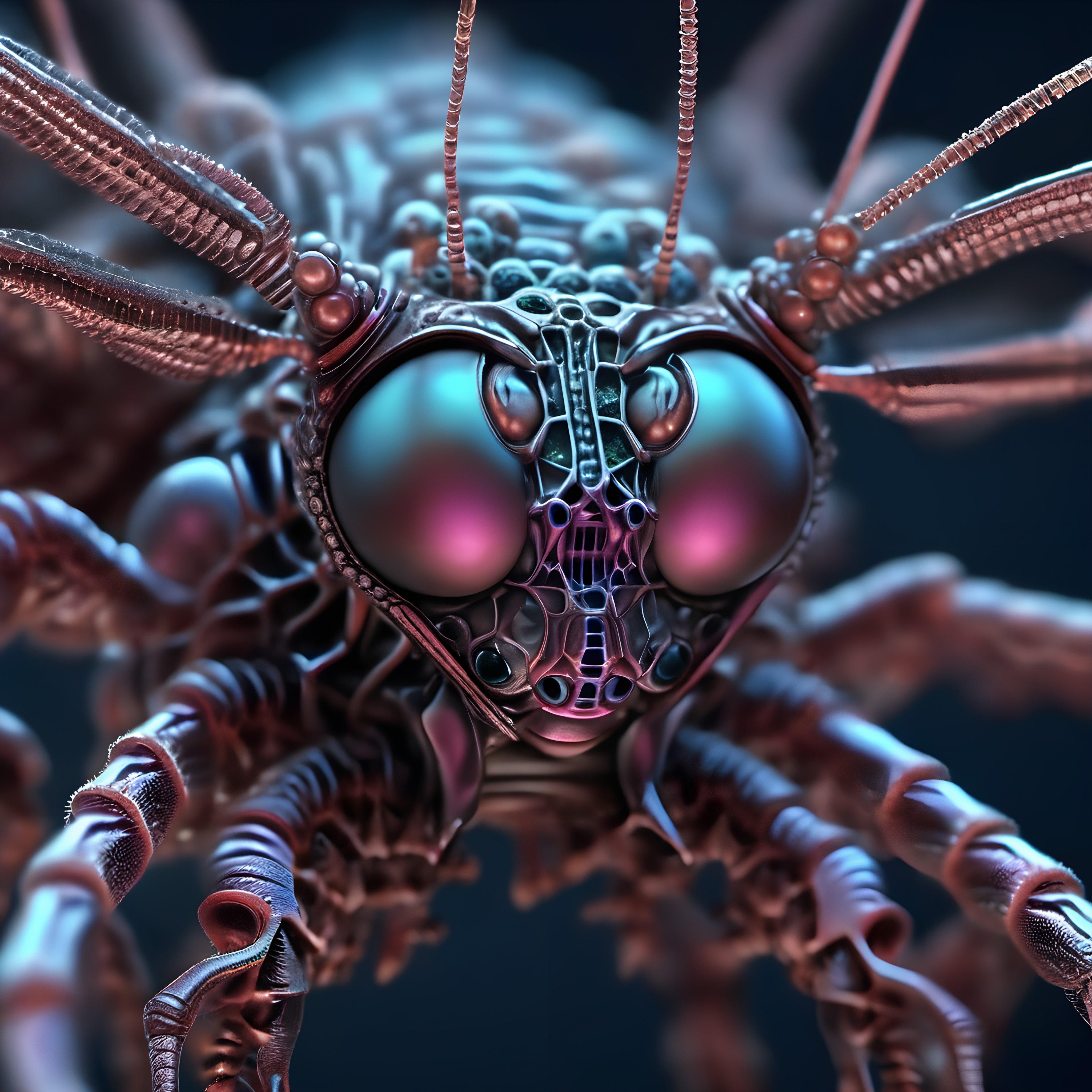 Bioluminescent Creature’s Face