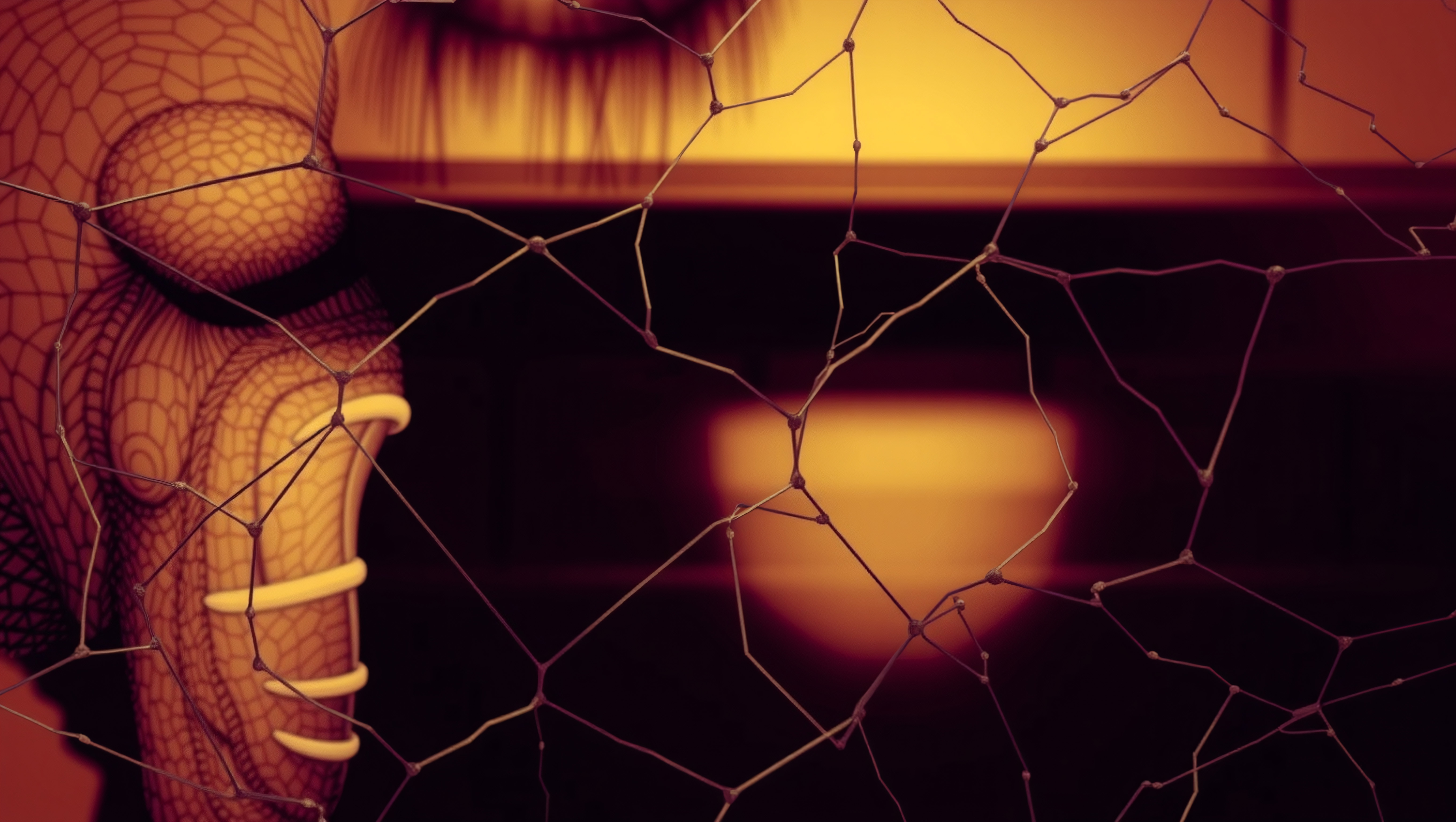 Abstract Wireframe Human Portrait