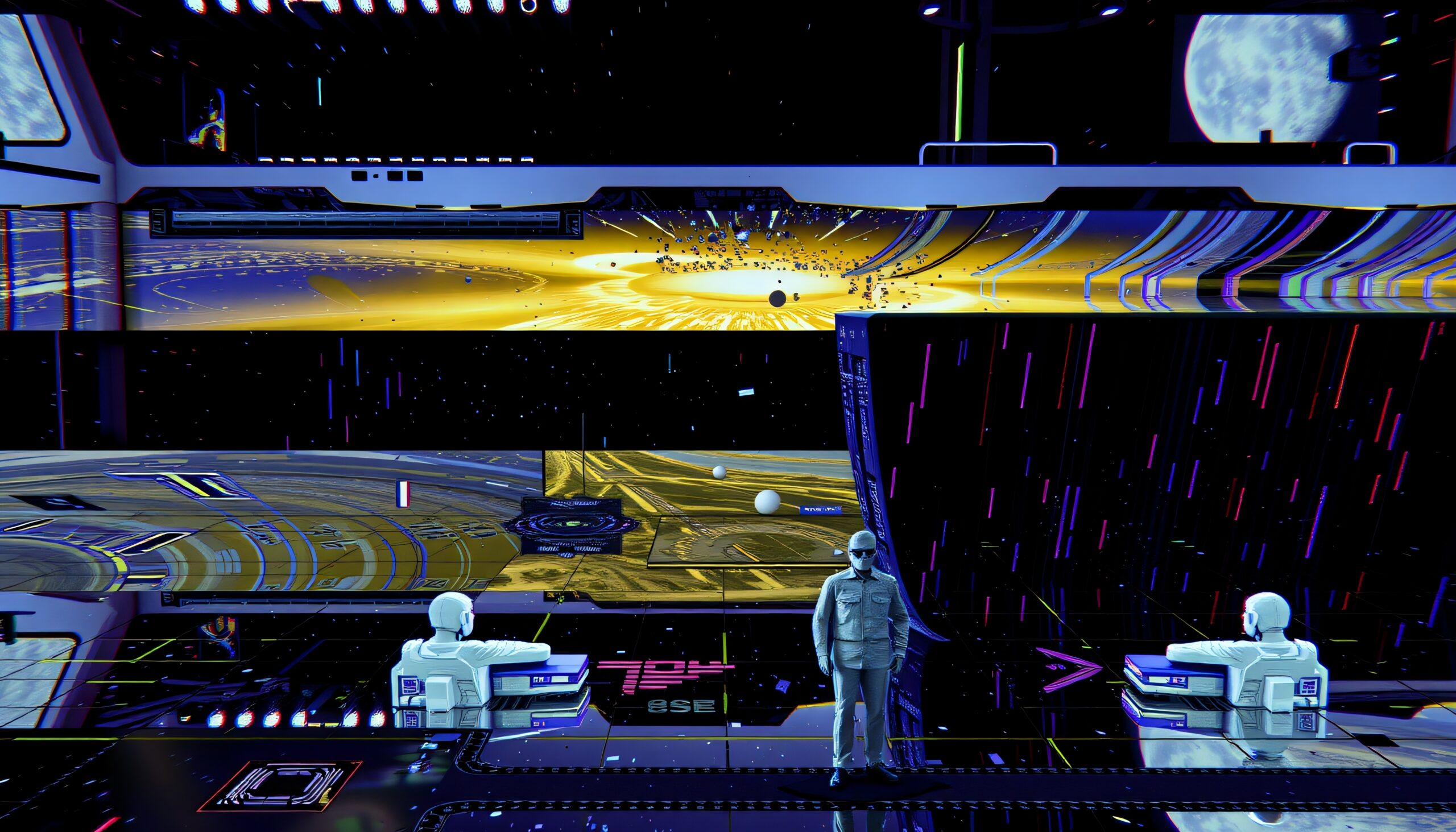 Futuristic Space Command Center