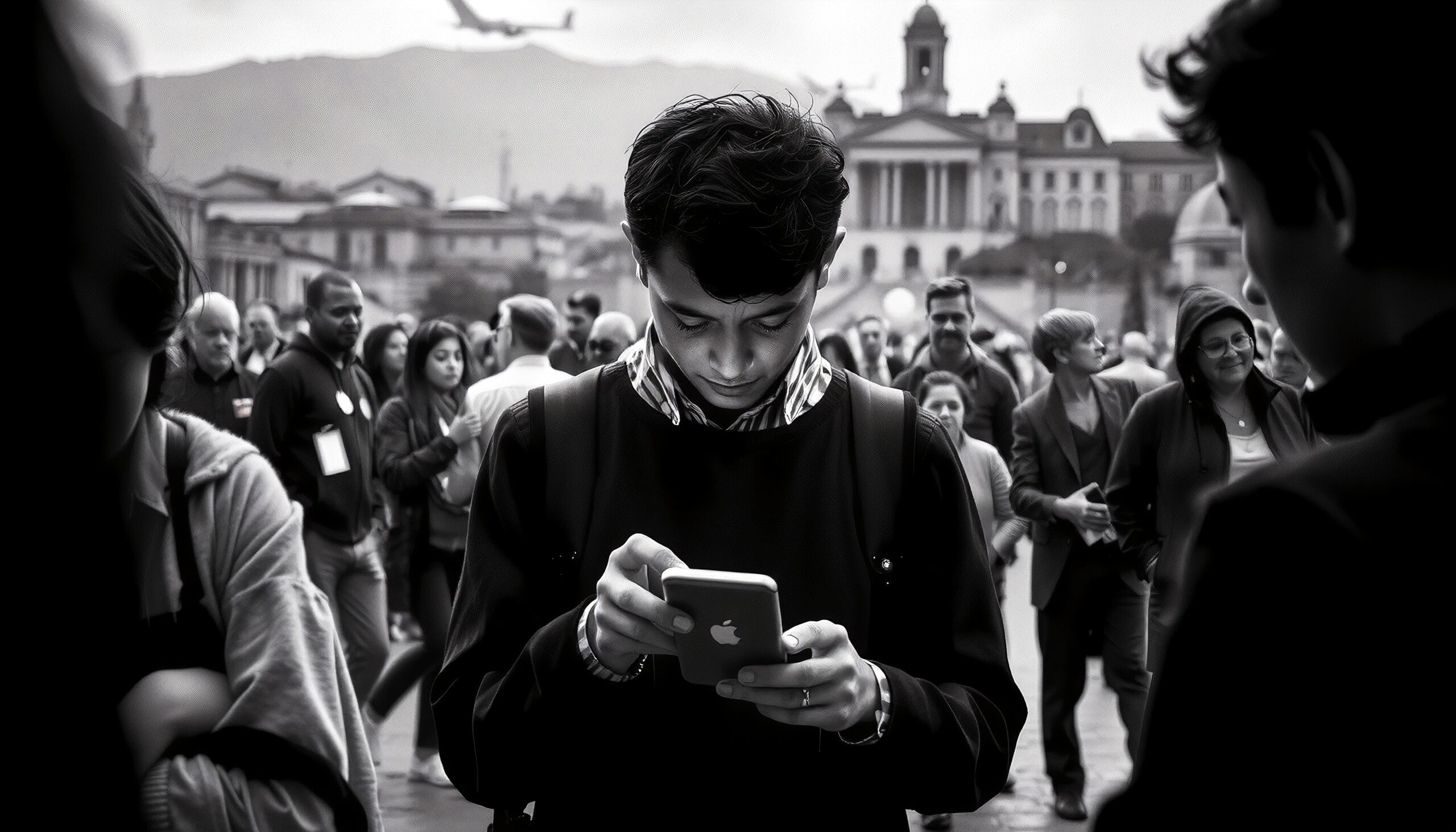 Mobile Distraction in City Crowd