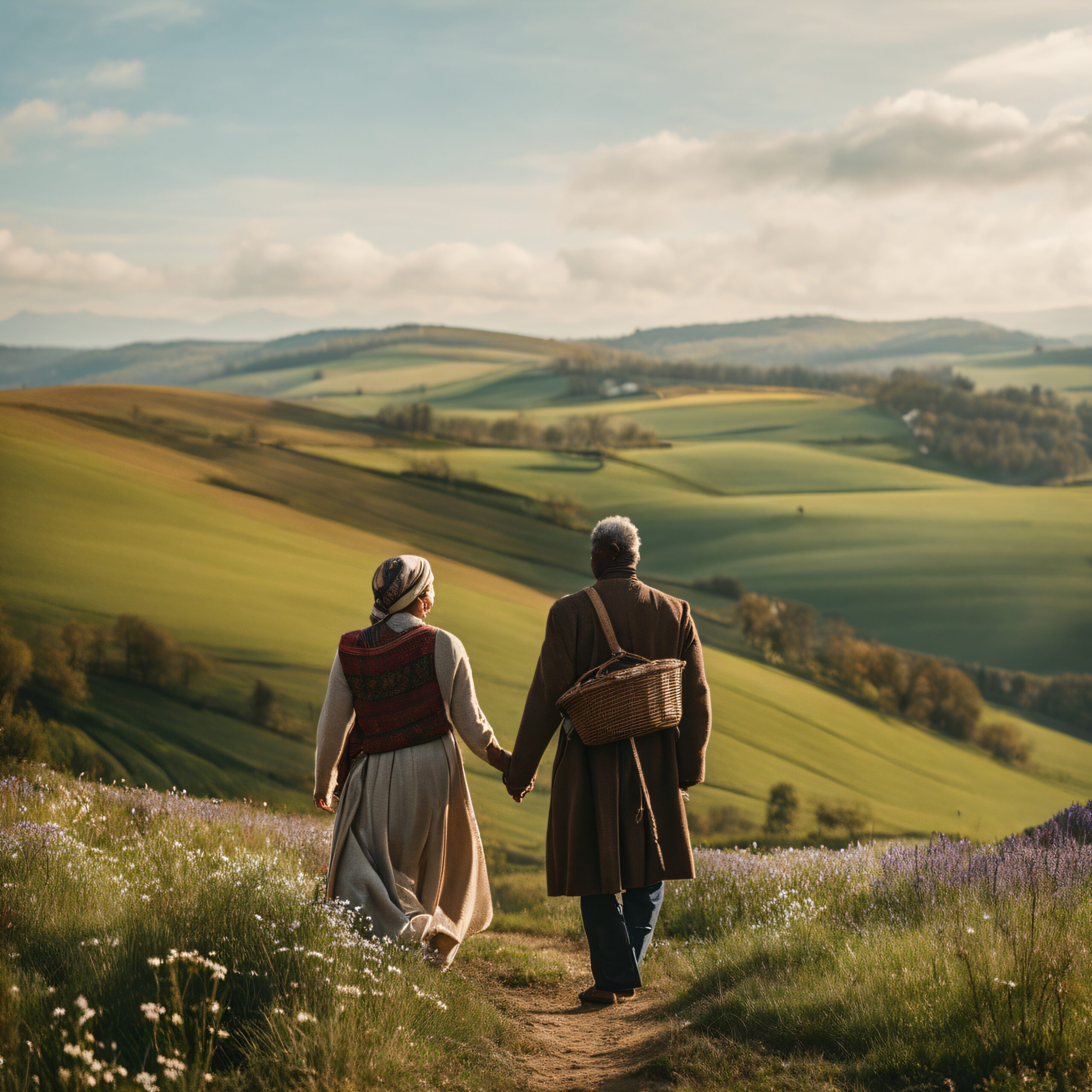 Peaceful Walk Through Countryside