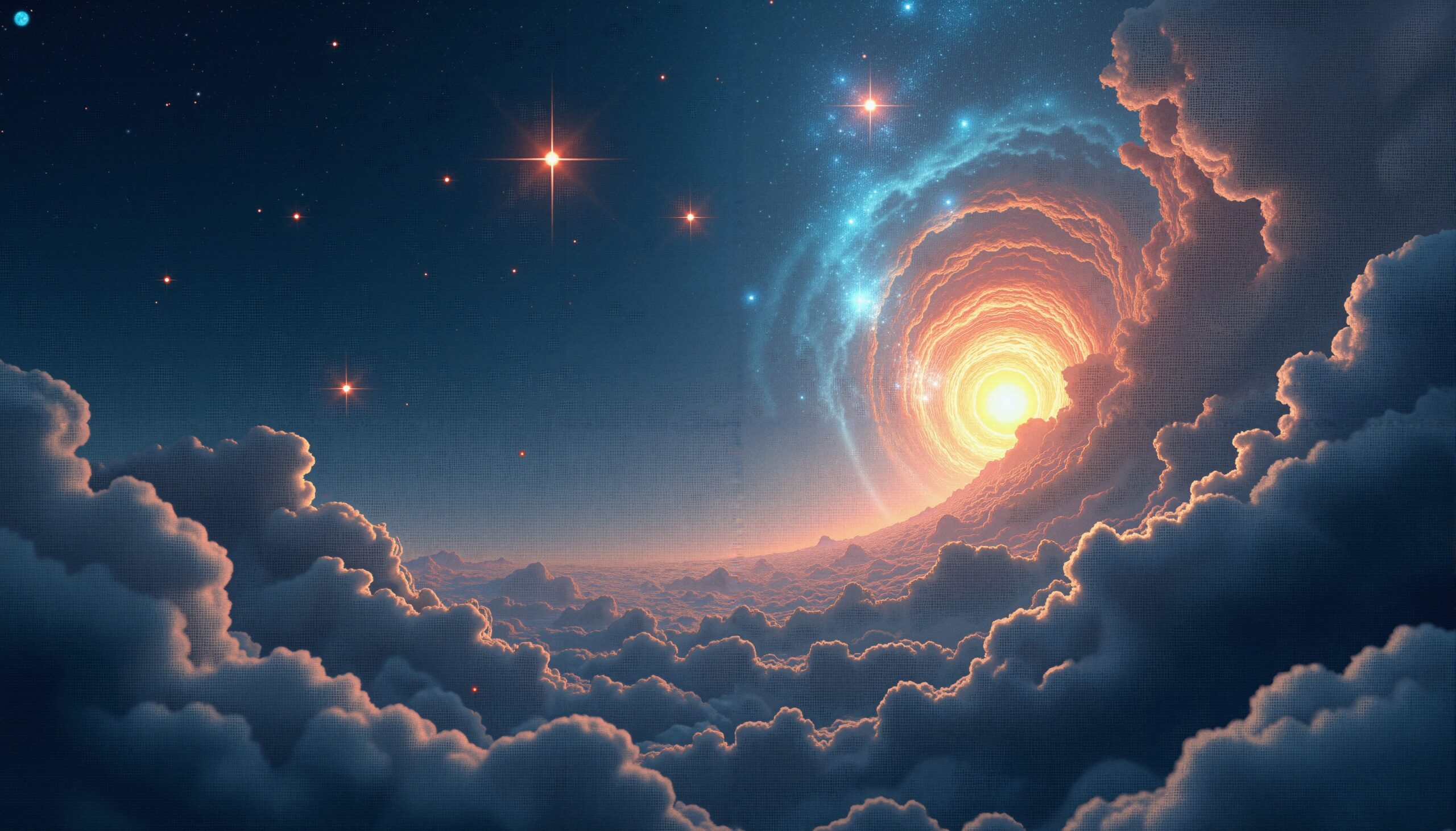 Celestial Vortex and Cosmic Clouds