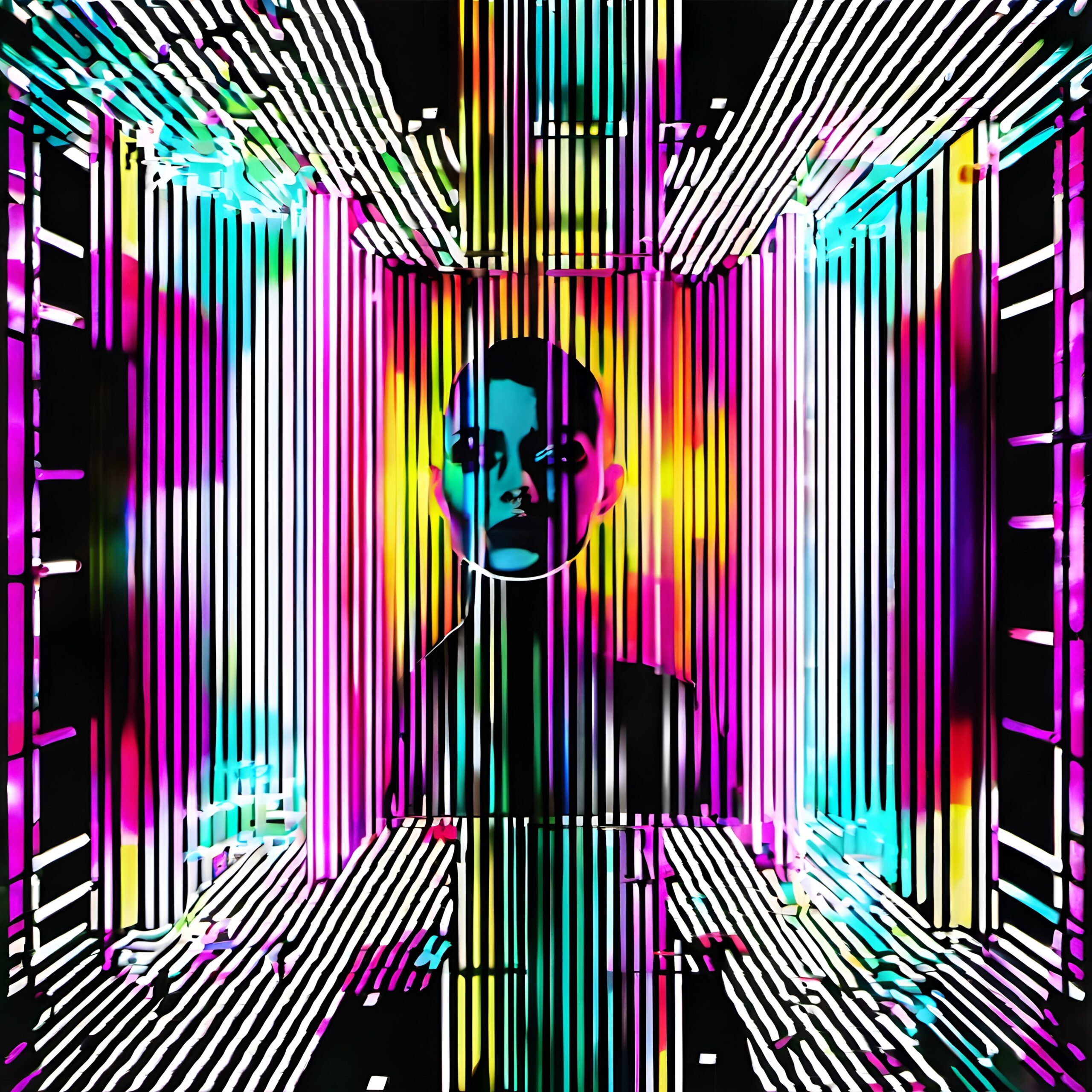Futuristic Neon Digital Art Scene