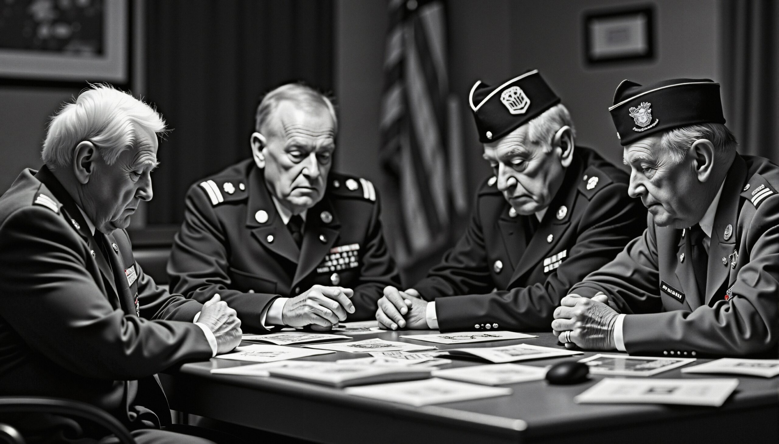 Veterans Strategizing in Serious Discussion
