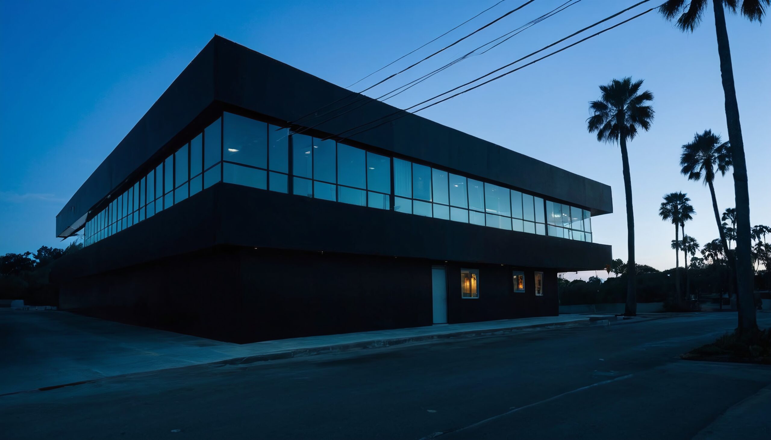 Modern Architectural Building at Dusk