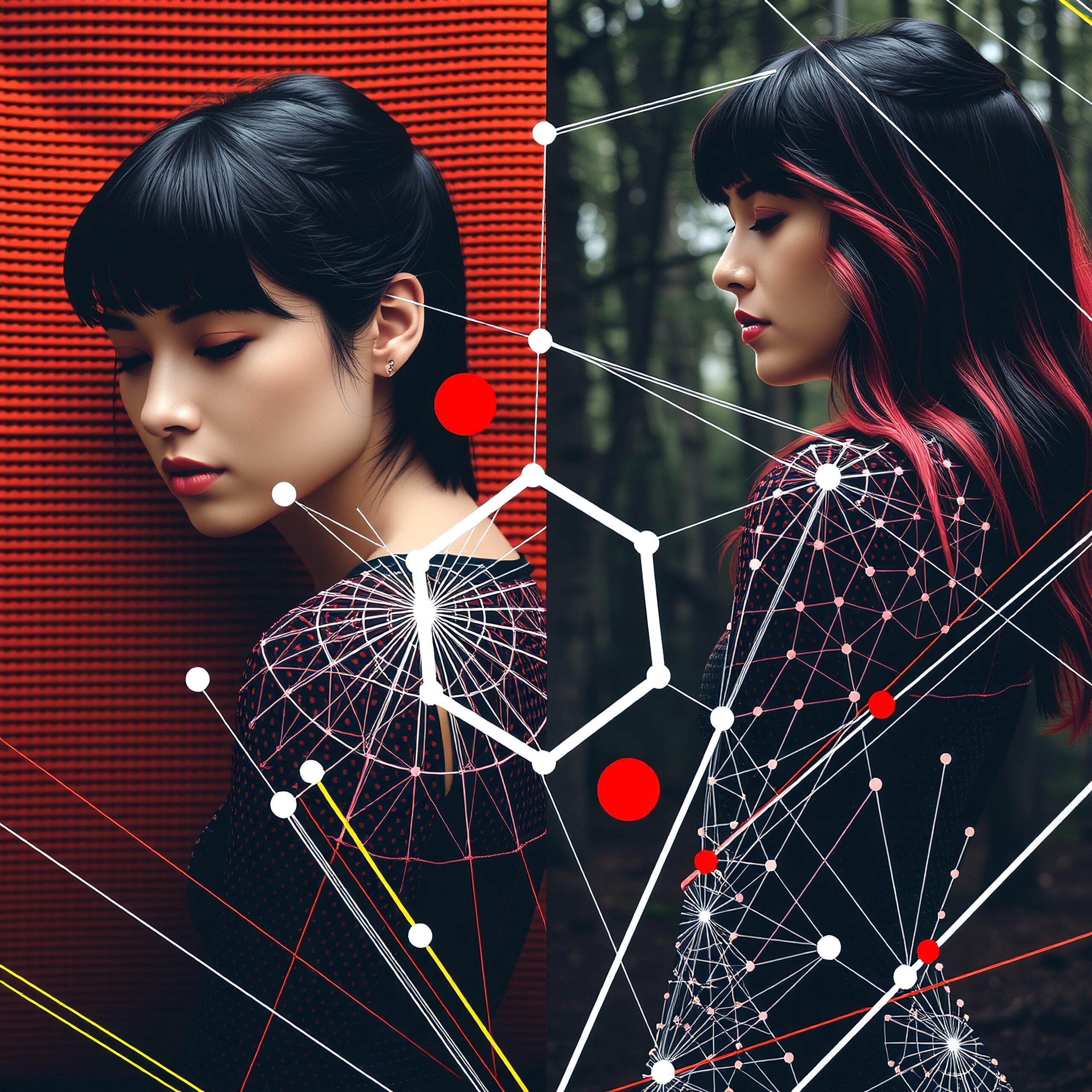 Dual Portraits in Geometric Art