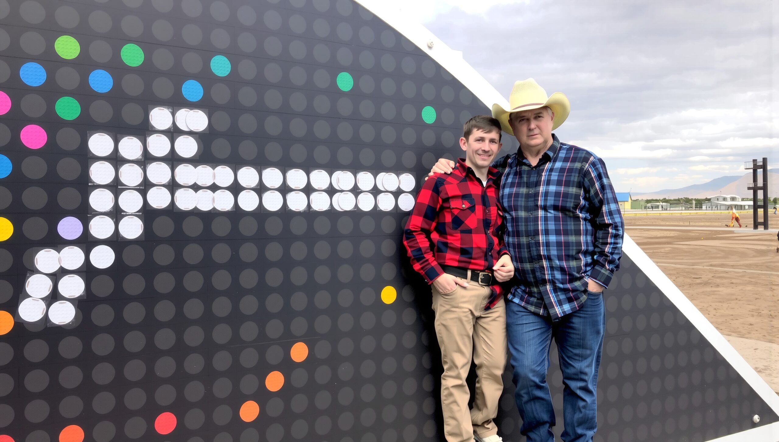 Colorful Wall with Two Men
