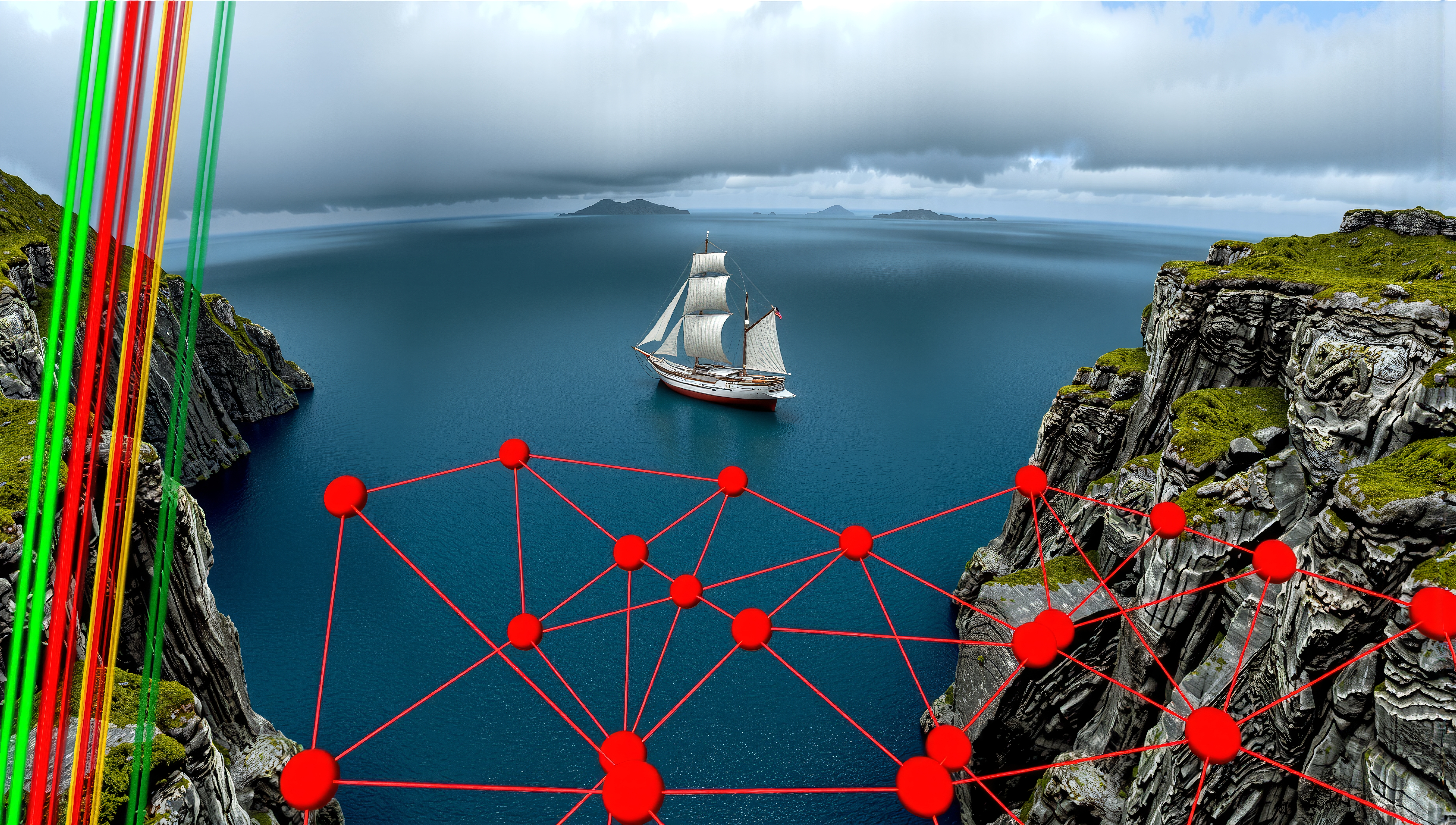 Global Network Connecting Coastal Landscape