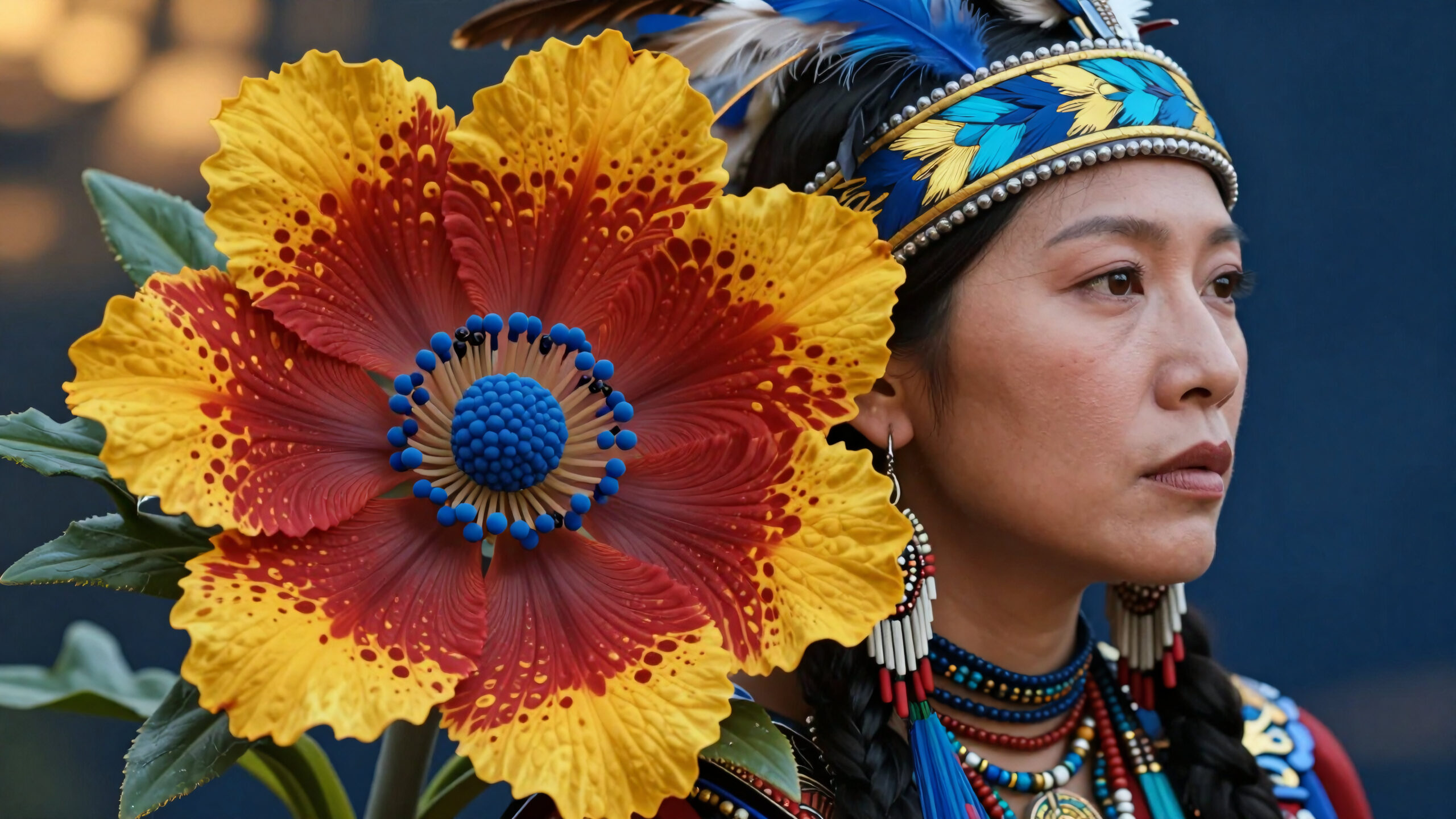 Flower and Heritage Portrait