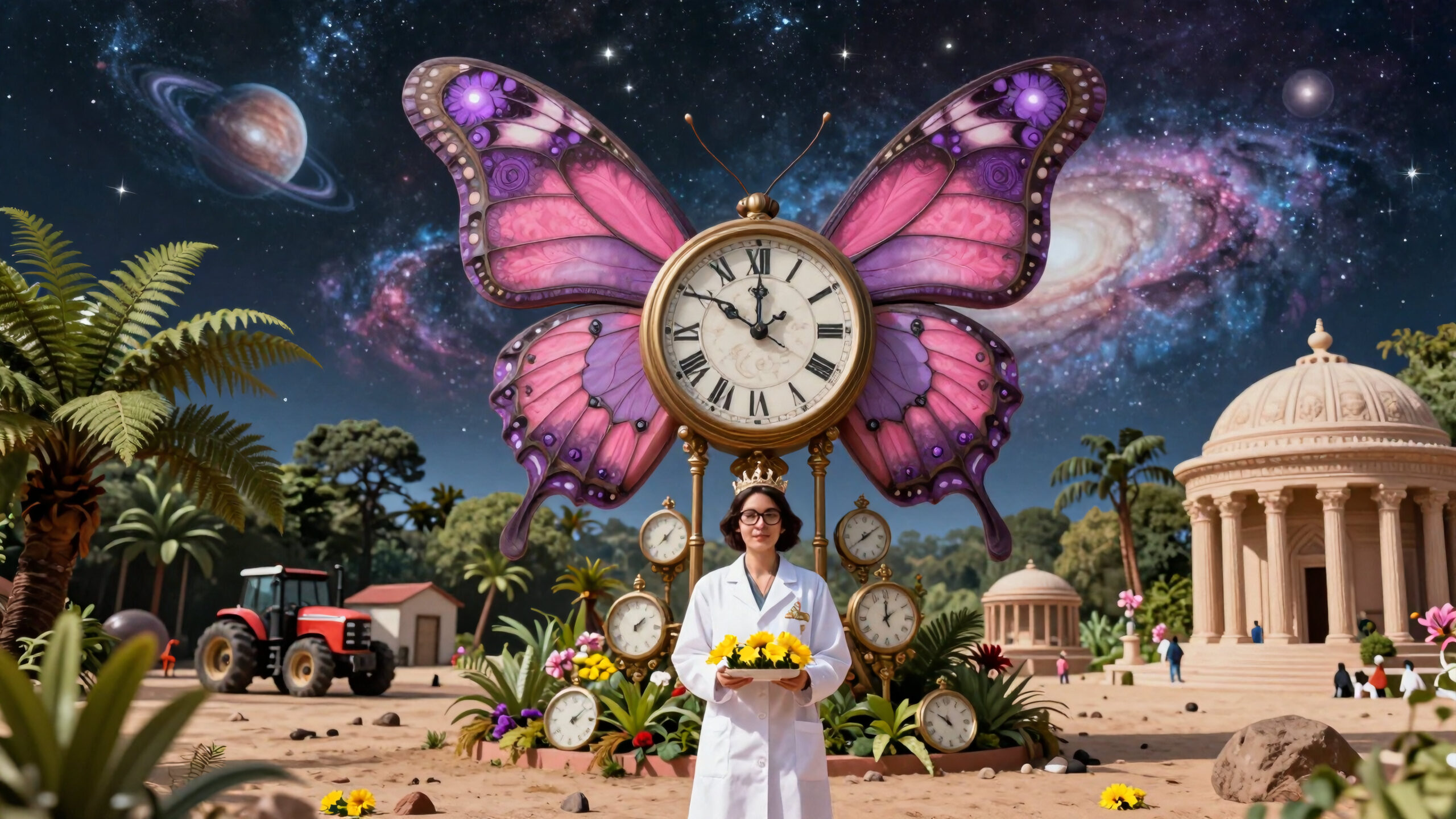 Cosmic Clock Butterfly Garden