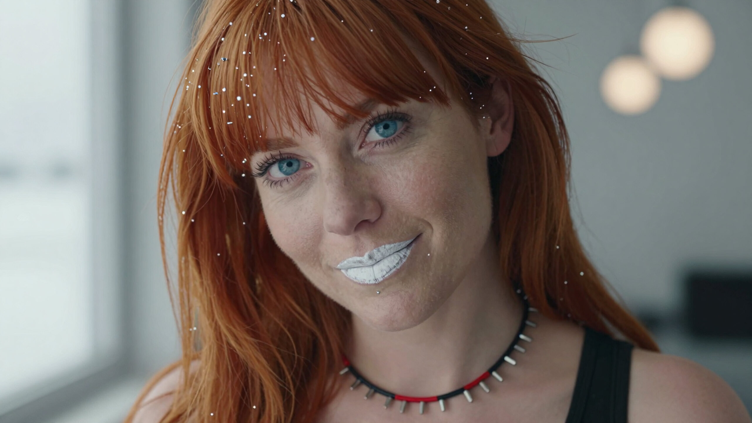 Red Hair with Glitter