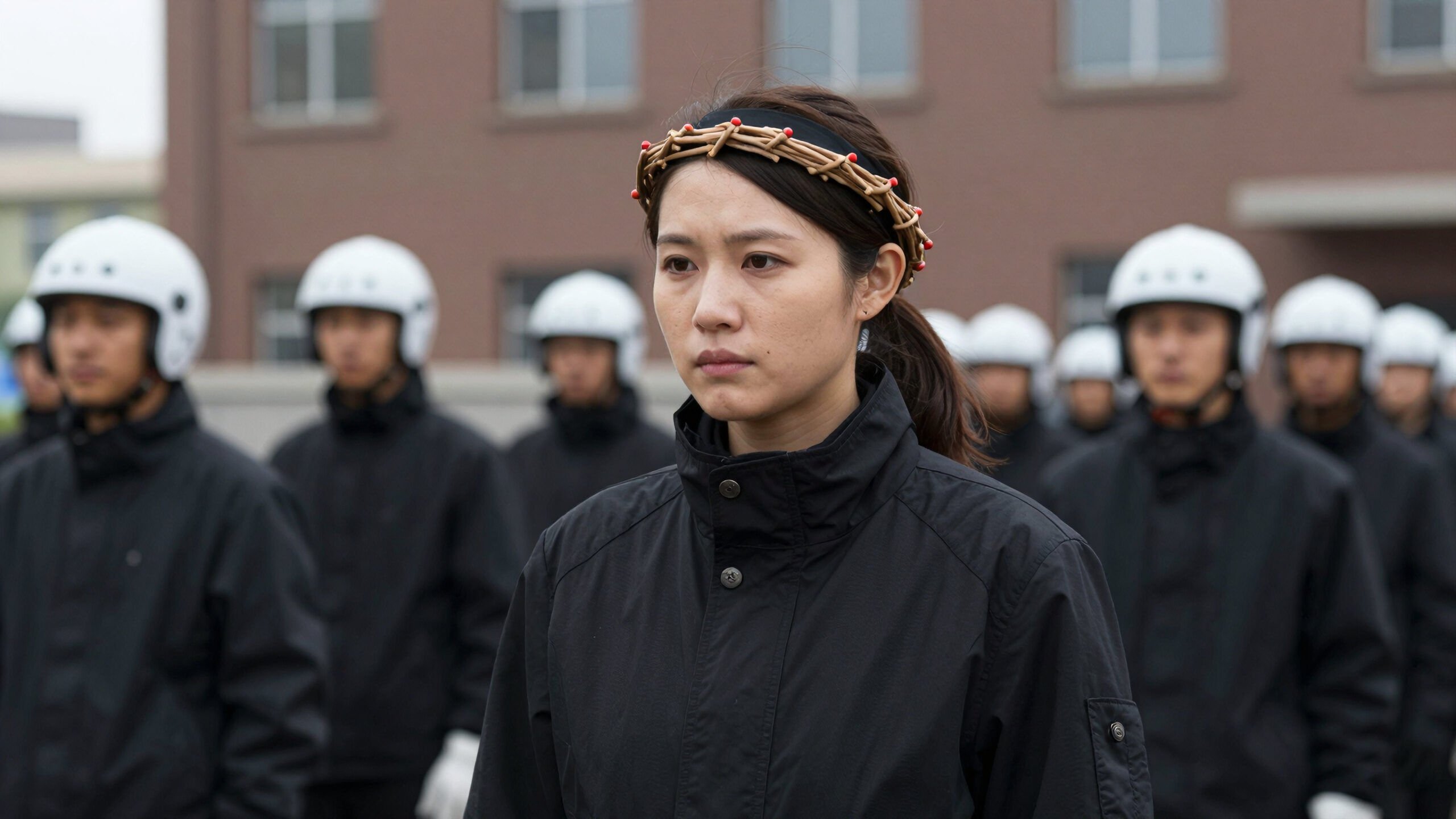 Crown Amidst Uniforms