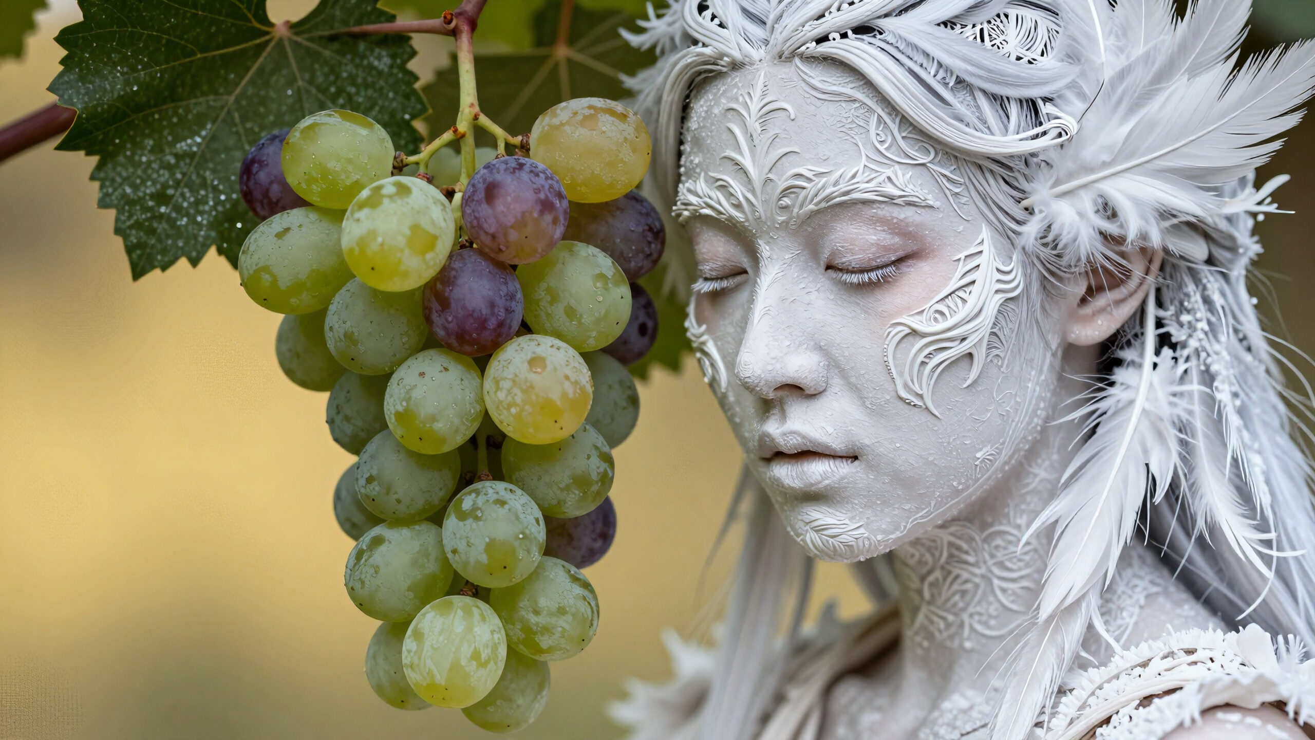 Divine Grapes Feathered Serene