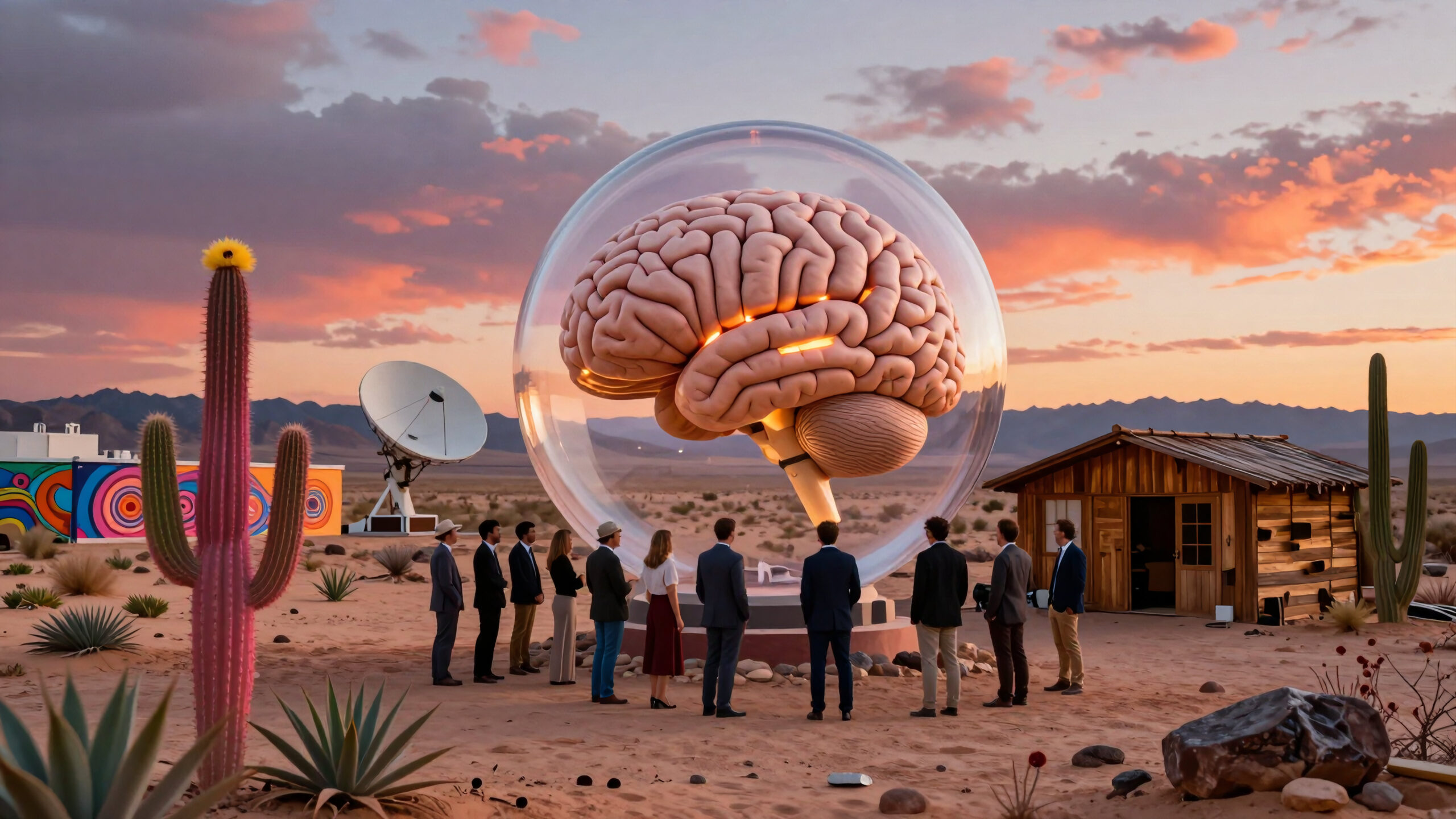 Brain Within Glass Desert