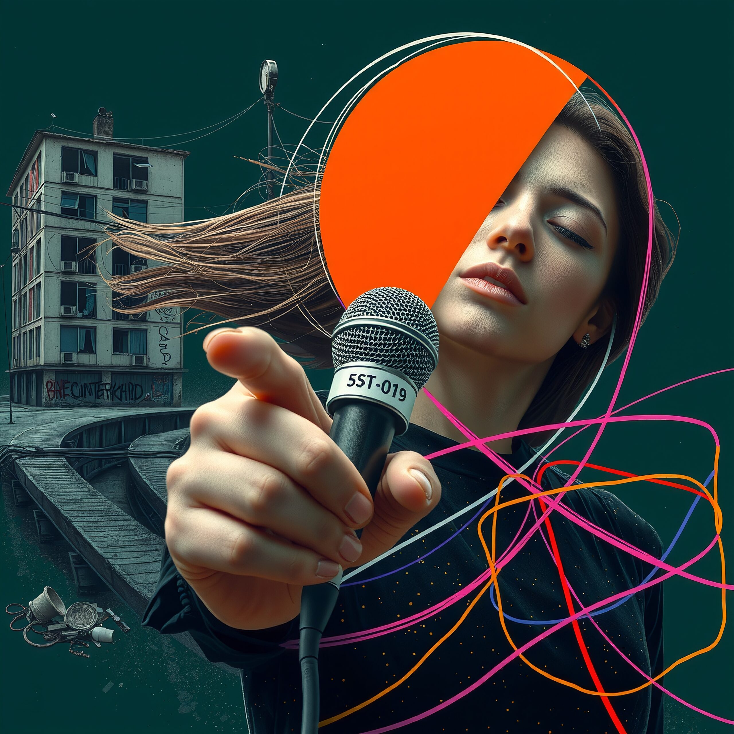 Vivid Expression in Urban Collage