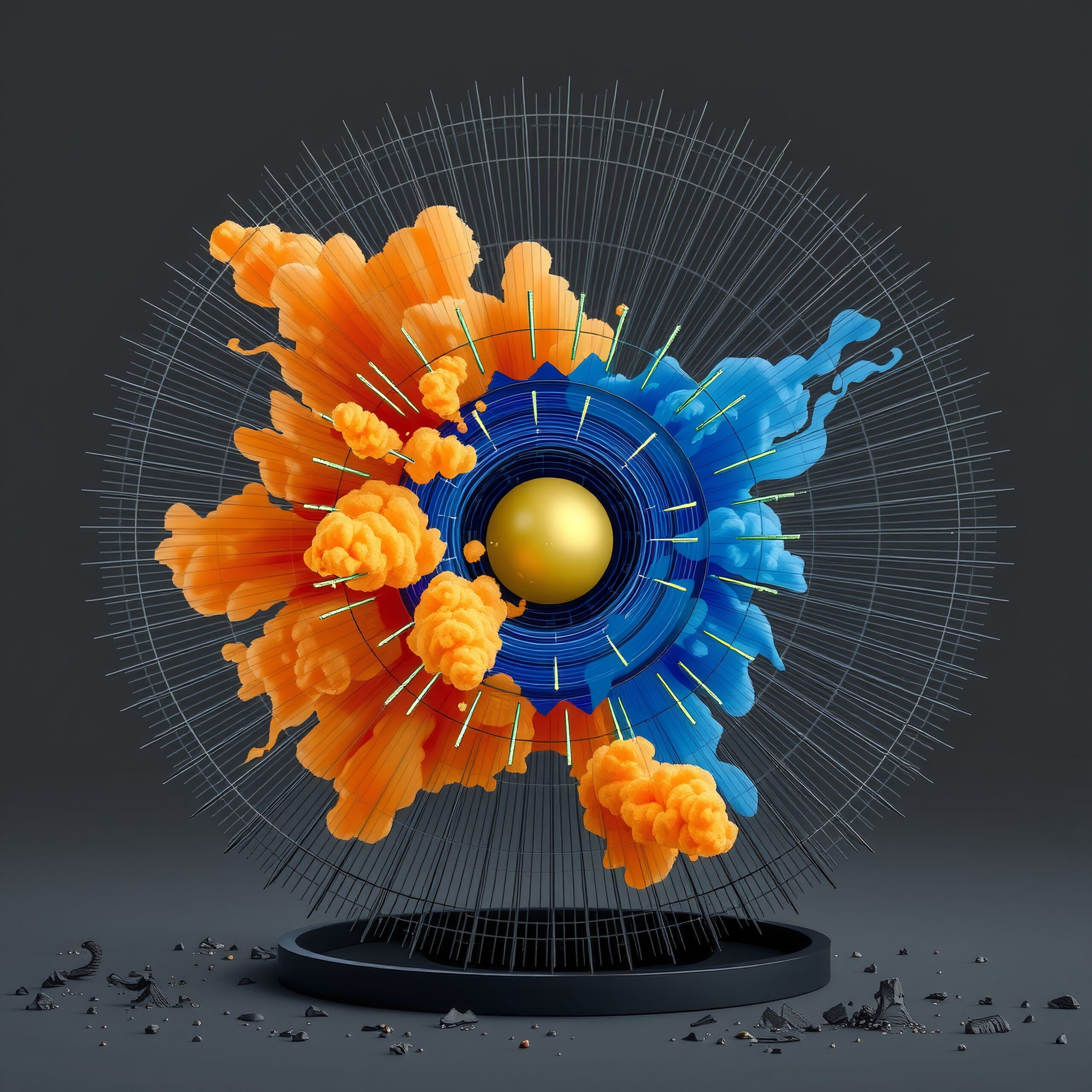 Vivid Orbital Energy Display