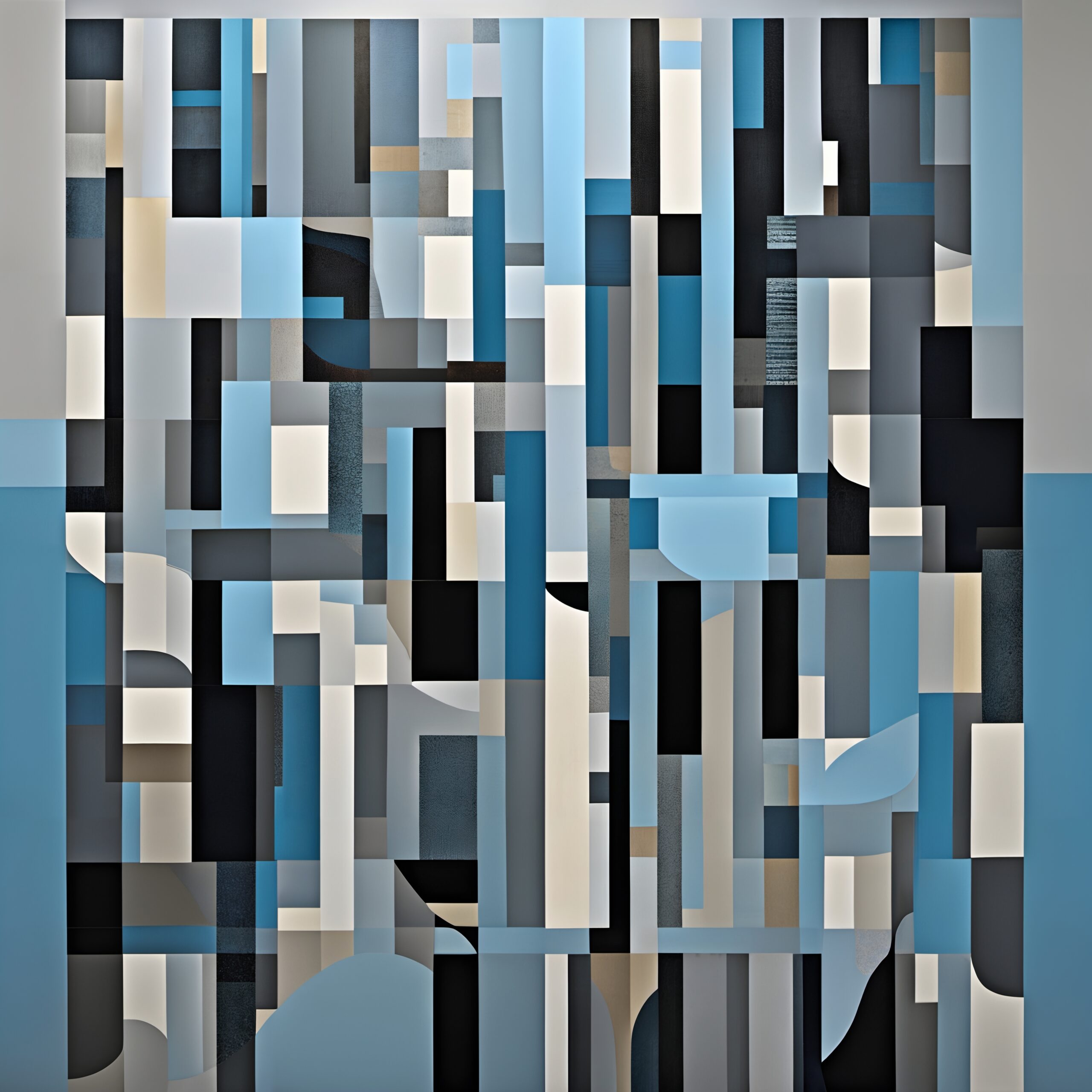 Geometric Abstract Art Composition